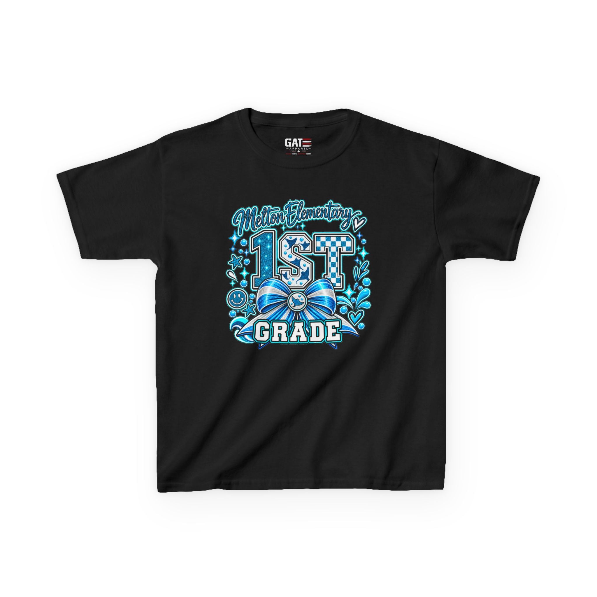 Melton 1st Grade Kids T‑Shirt — Ribbon Design