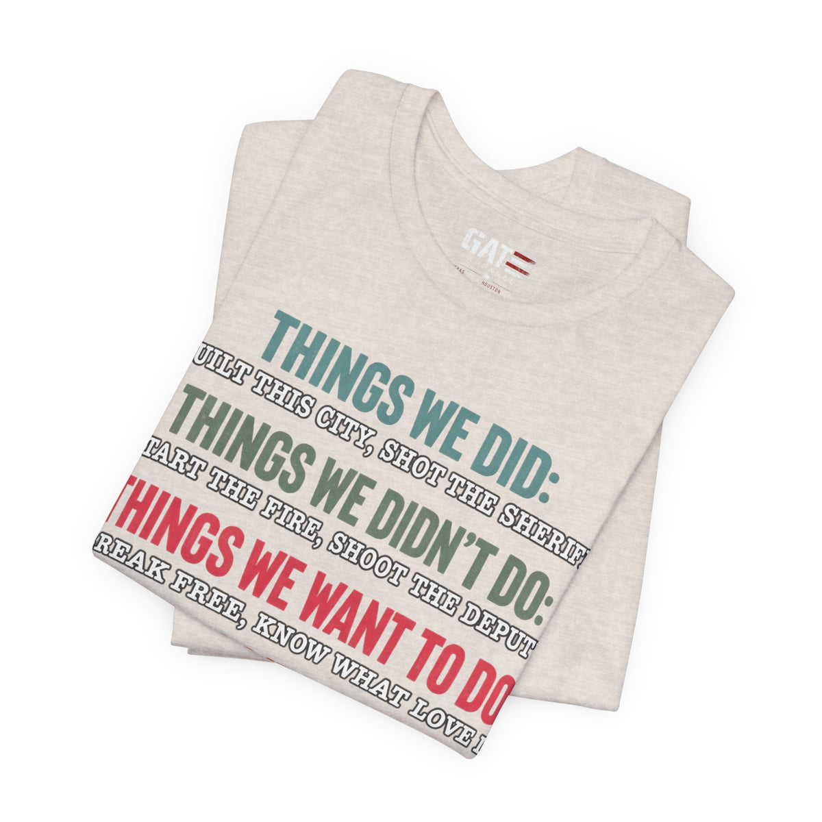Things We Will Do Checklist T-Shirt — Funny Motivational List Tee