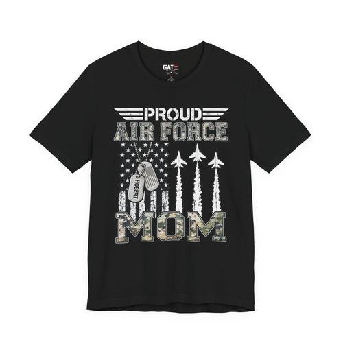 Air Force – Personalized Mom/Dad T-Shirt | Custom Name Dog Tag Tee
