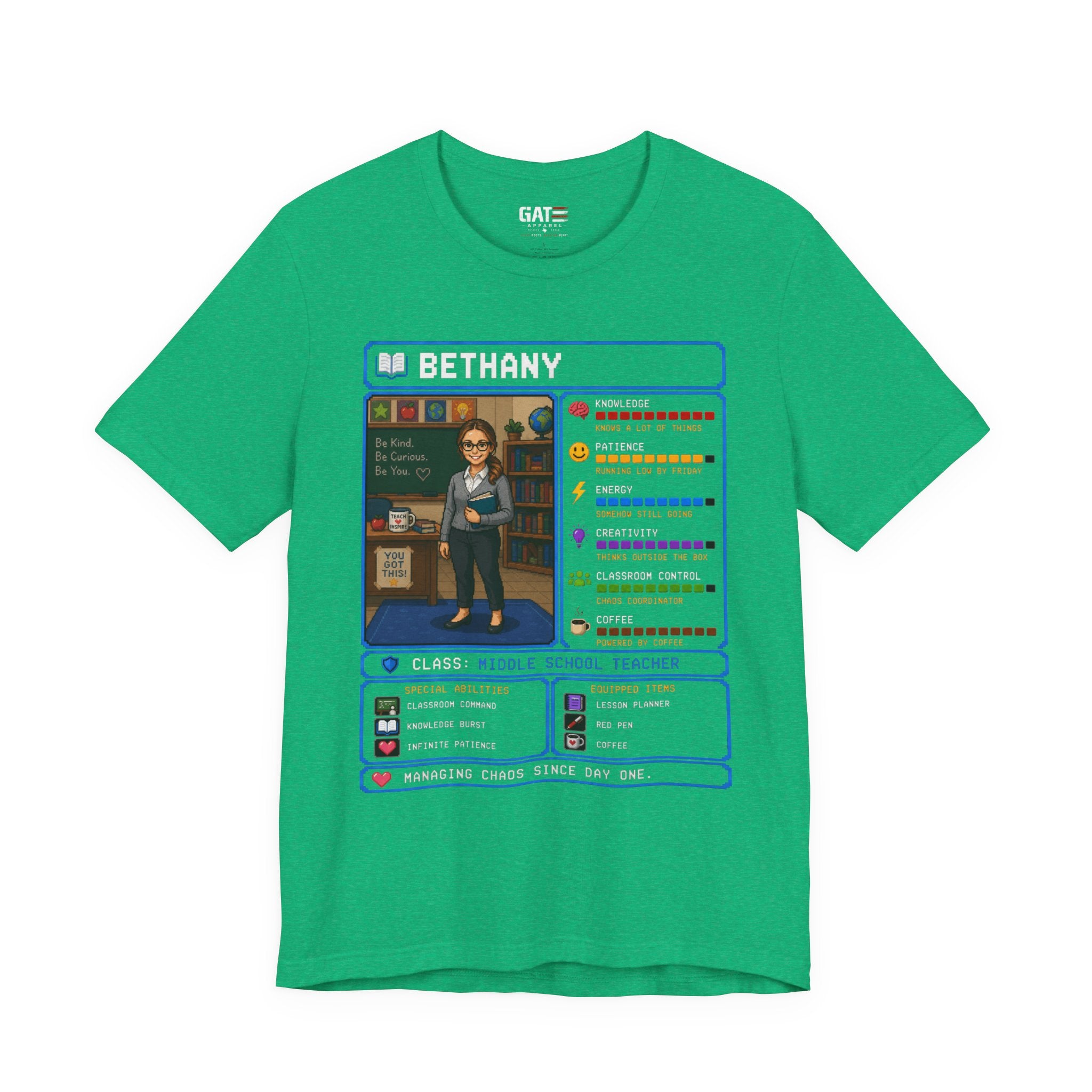 Custom Teacher RPG Character Shirt | Personalized Teacher Gift