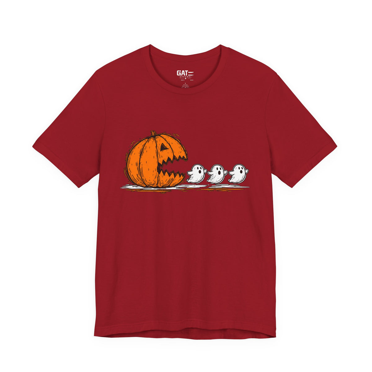 Ghost Chase Halloween Pumpkin T-Shirt