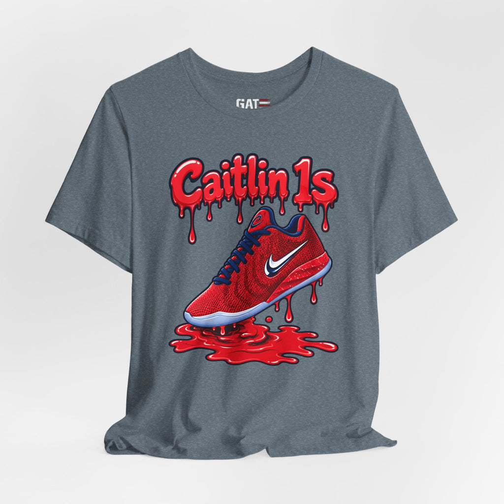 Caitlin Clark Caitlin 1s USA Reds Paint Sneaker Shirt