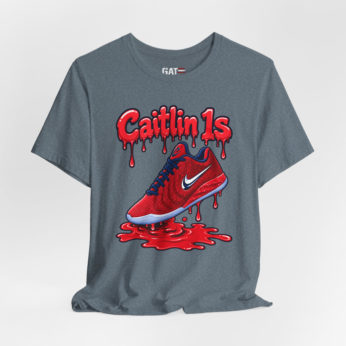 Caitlin Clark Caitlin 1s USA Reds Paint Sneaker Shirt