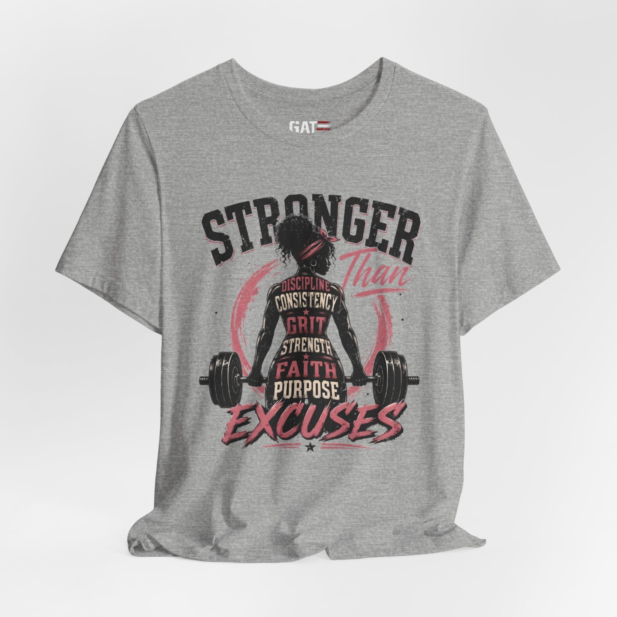 Stronger Than Excuses Shirt, Women's Gym Shirt, Motivational Workout Tee, Weightlifting Shirt, Fitness Gift for Her
