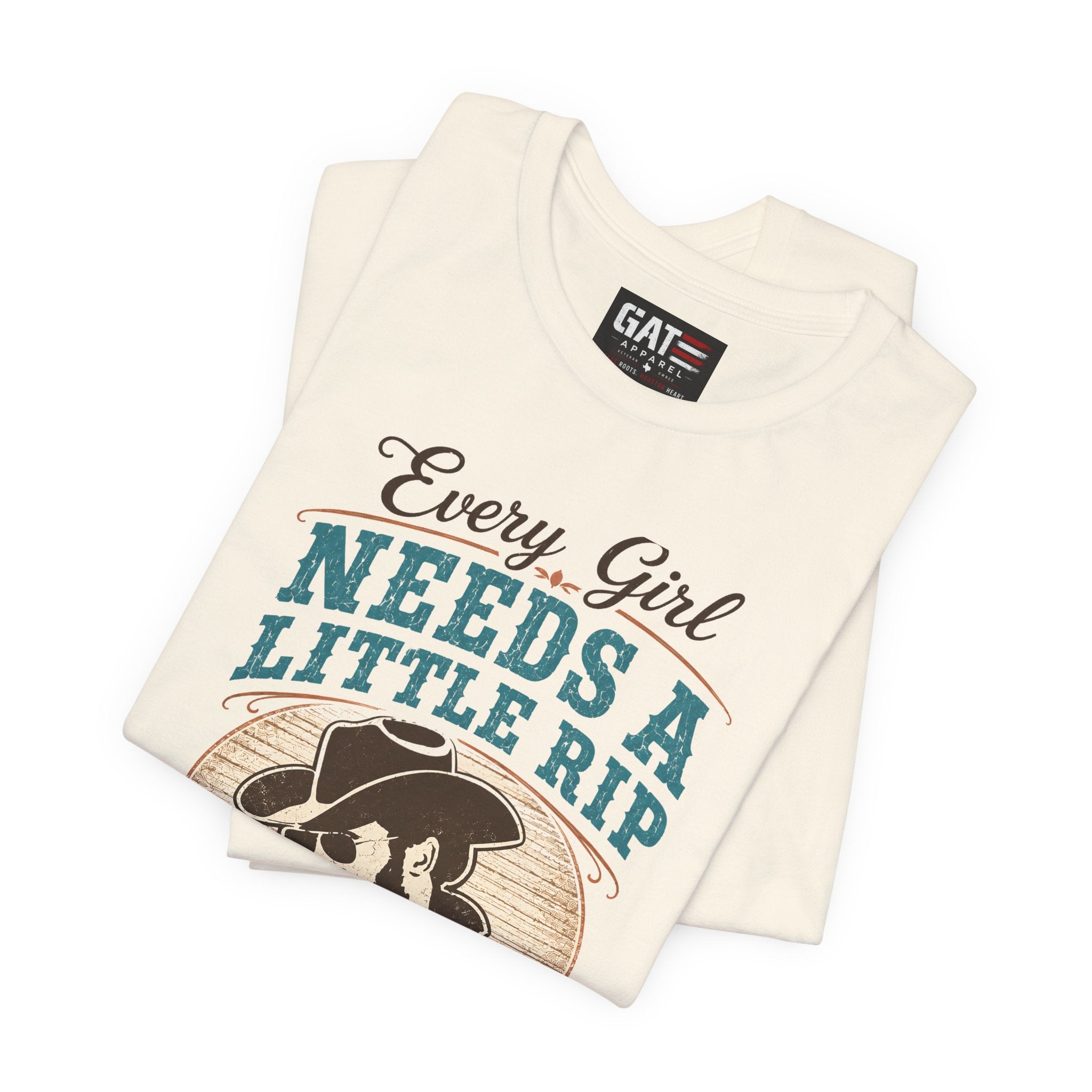 Every Girl Needs A Little Rip In Their Jeans Blue Text Shirt |Dutton Ranch | Yellowstone Inspired Shirt