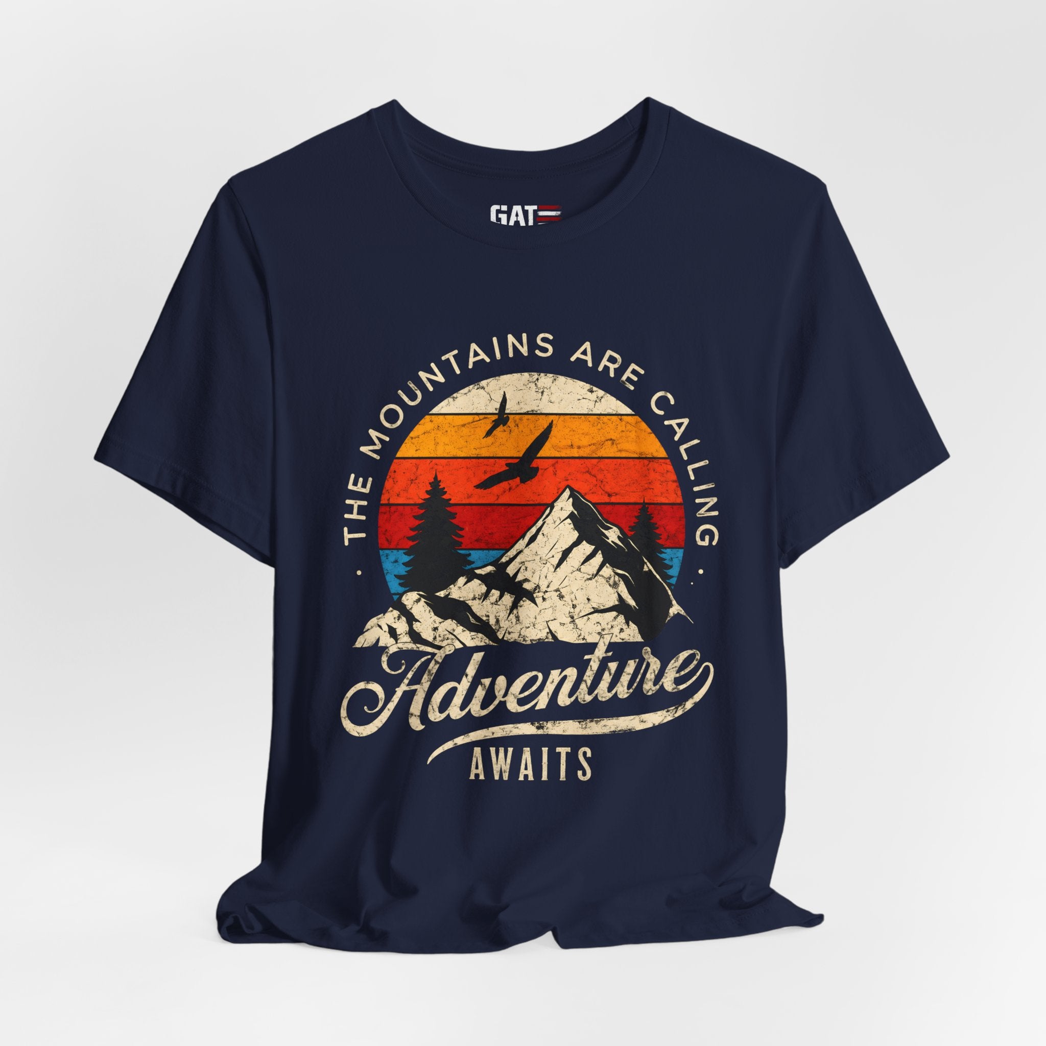 Mountain Adventure Shirt, The Mountains Are Calling Adventure Awaits Tee, Vintage Hiking T Shirt, Camping Shirt, Outdoor Lover Gift, Nature