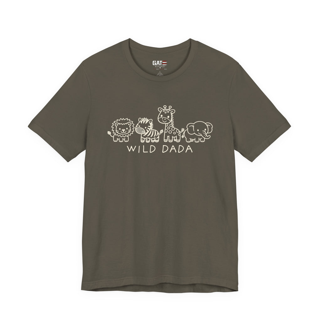 Wild Dada Safari Animal T-Shirt – Cute Graphic Tee for Dads
