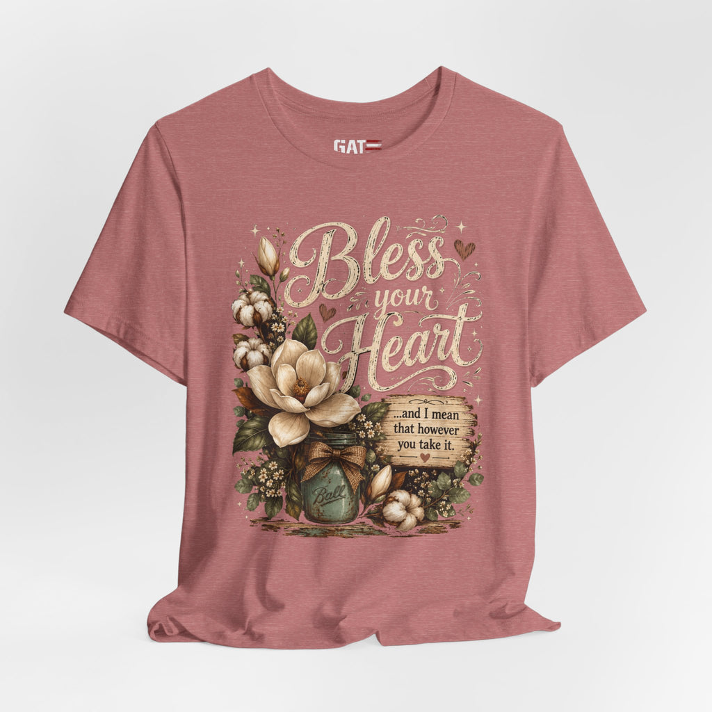 Funny Southern Shirt, Bless Your Heart Tee, Southern Humor Graphic Tee, Magnolia Floral Shirt, Country Girl Gift, Farmhouse Style Tee
