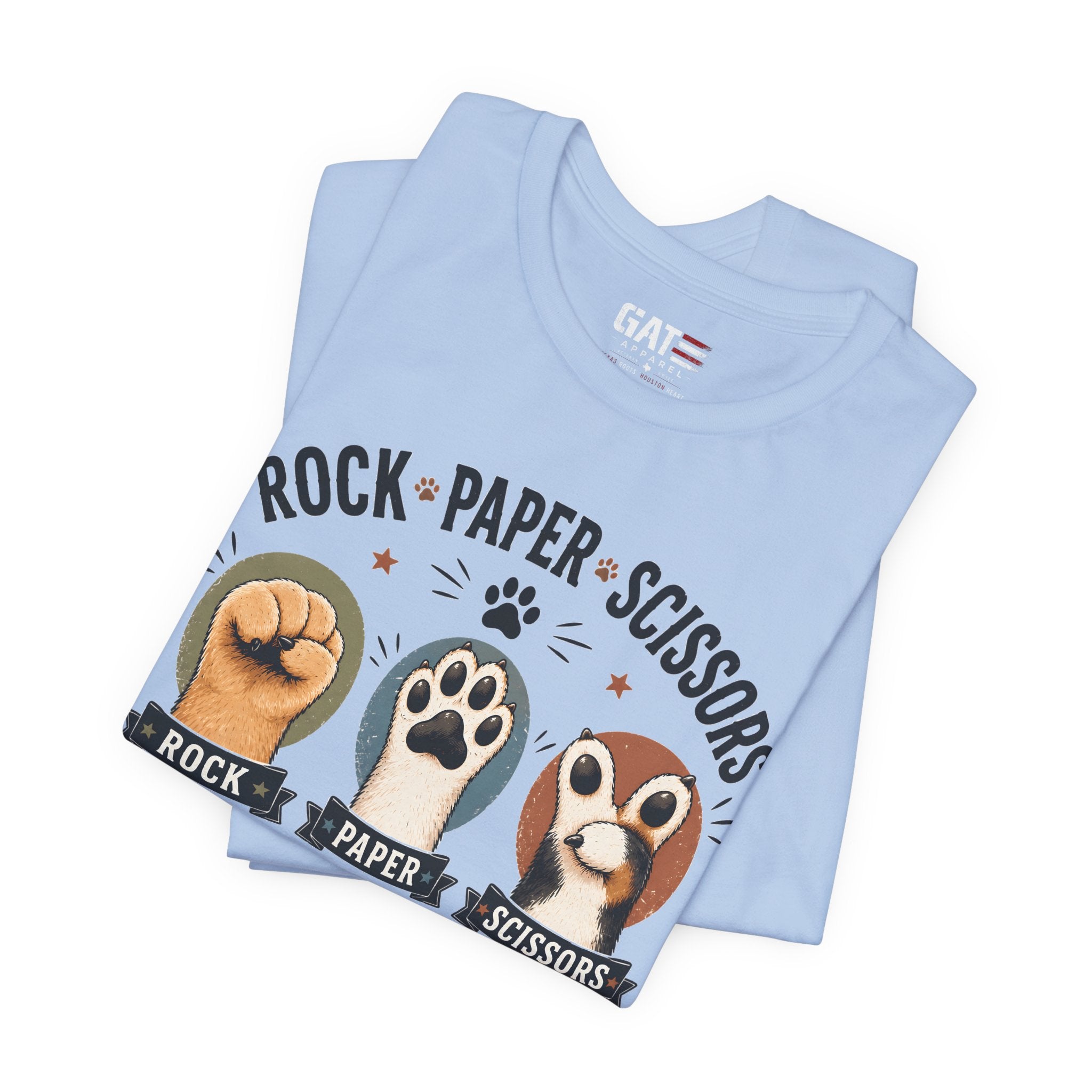 Rock Paper Scissors Cat Shirt, Funny Cat Lover Tee, Cat Paw Graphic Shirt, Cute Pet Mom Gift, Choose Wisely Cat Tee, Cat Dad Shirt