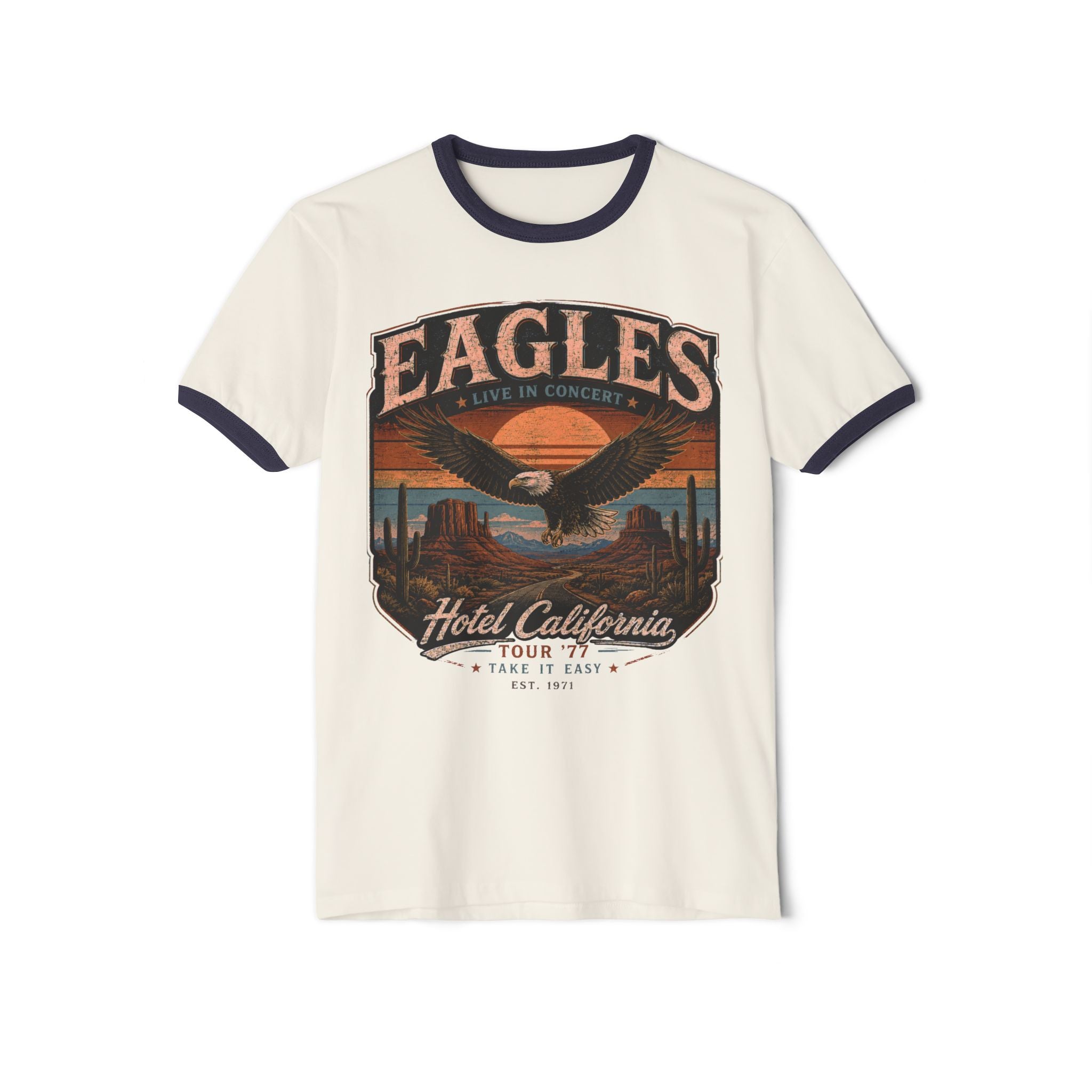 Eagles 'Hotel California' Vintage Tour Ringer Tee