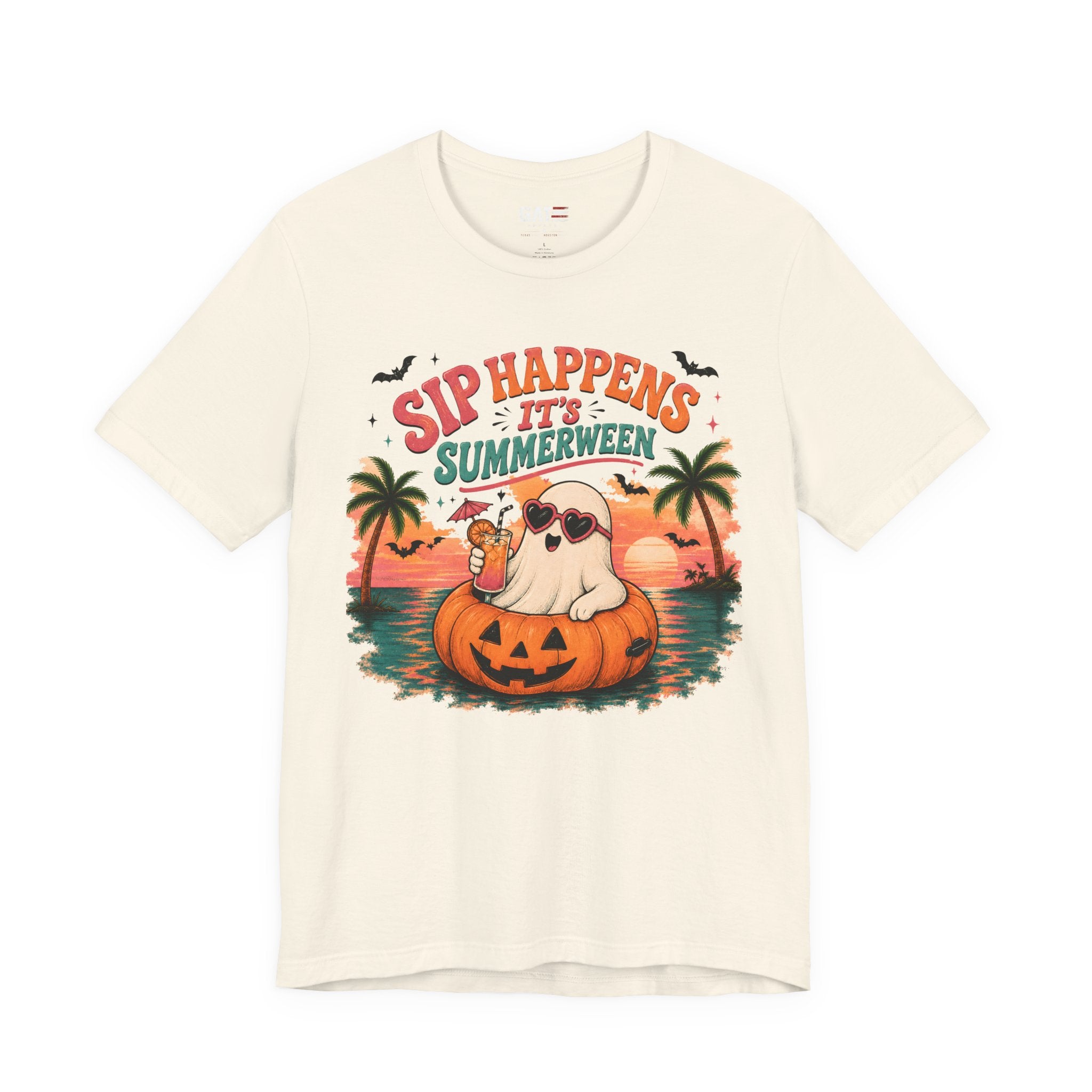 Summerween Shirt, Spooky Beach Shirt, Ghost Beach Tee, Halloween Beach Shirt, Coastal Halloween Tee, Tropical Ghost Shirt