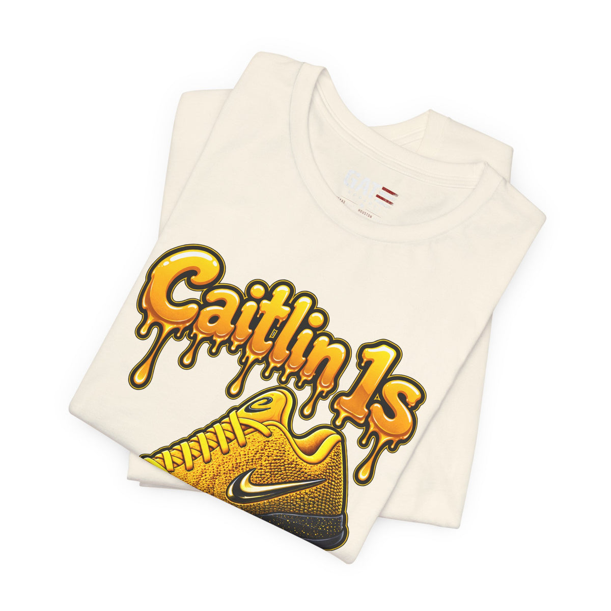 Caitlin Clark Caitlin 1s Iowa Yellow Paint Sneaker Shirt