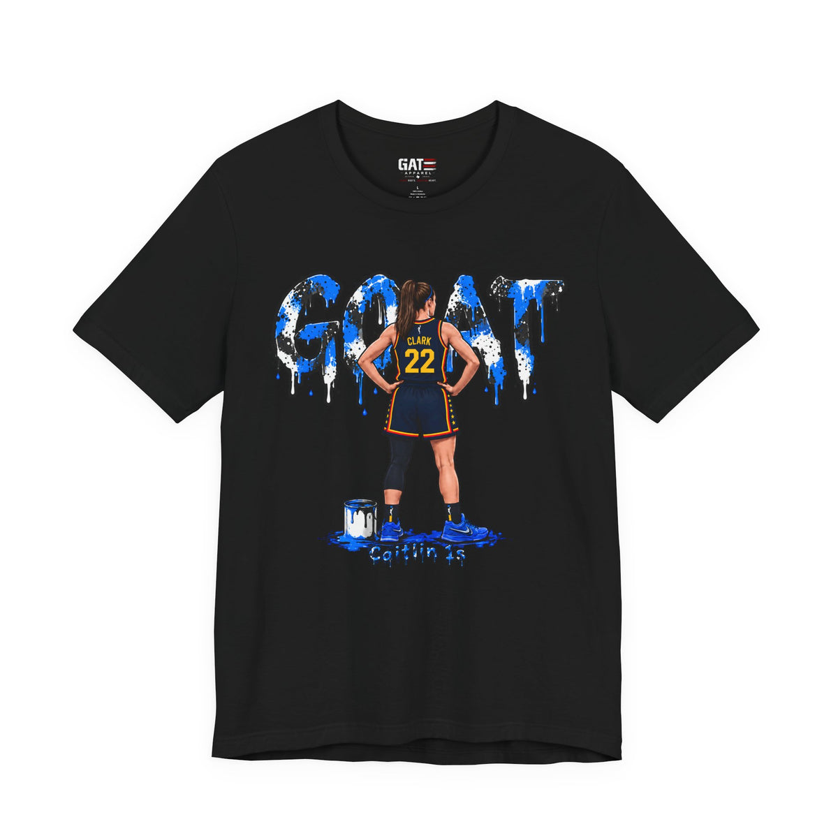 Caitlin Clark Caitlin 1s GOAT Blue Paint Sneaker Shirt