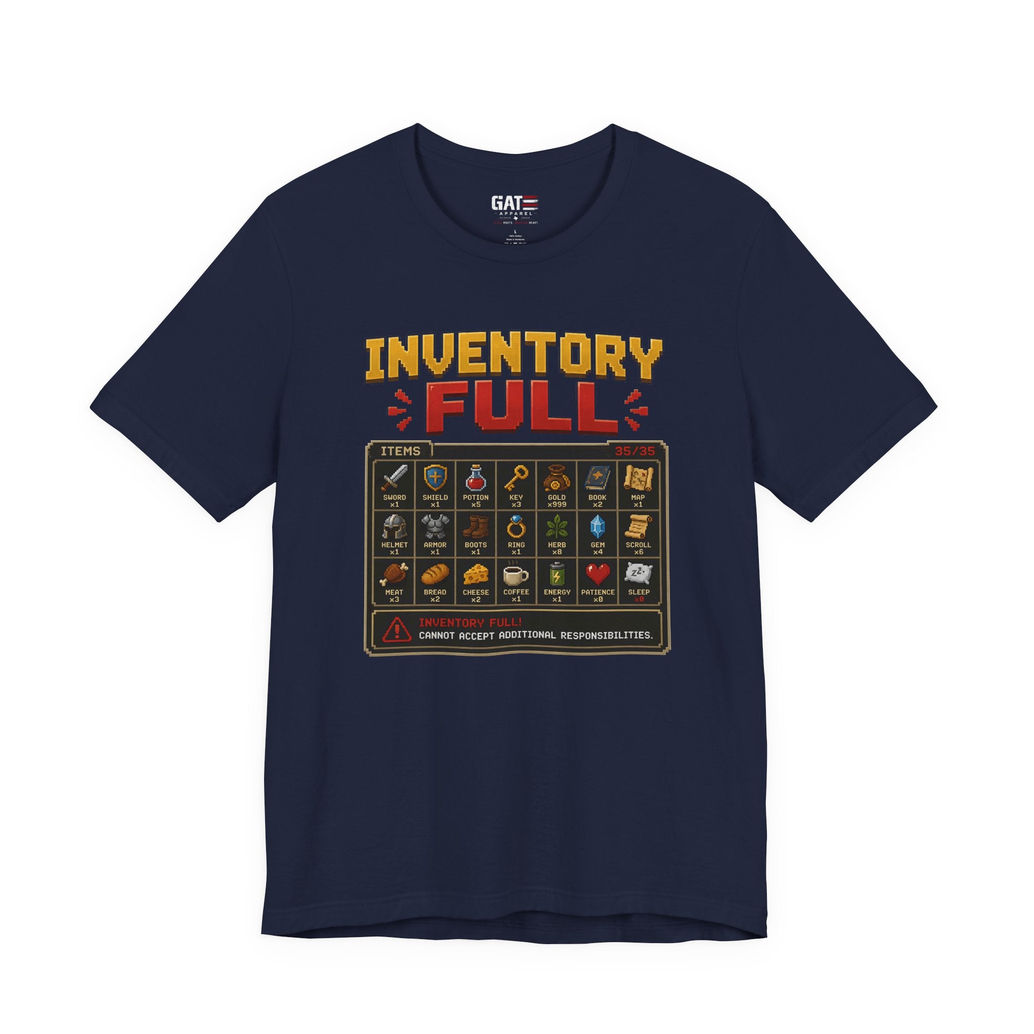 Inventory Full | Retro Gaming Shirt