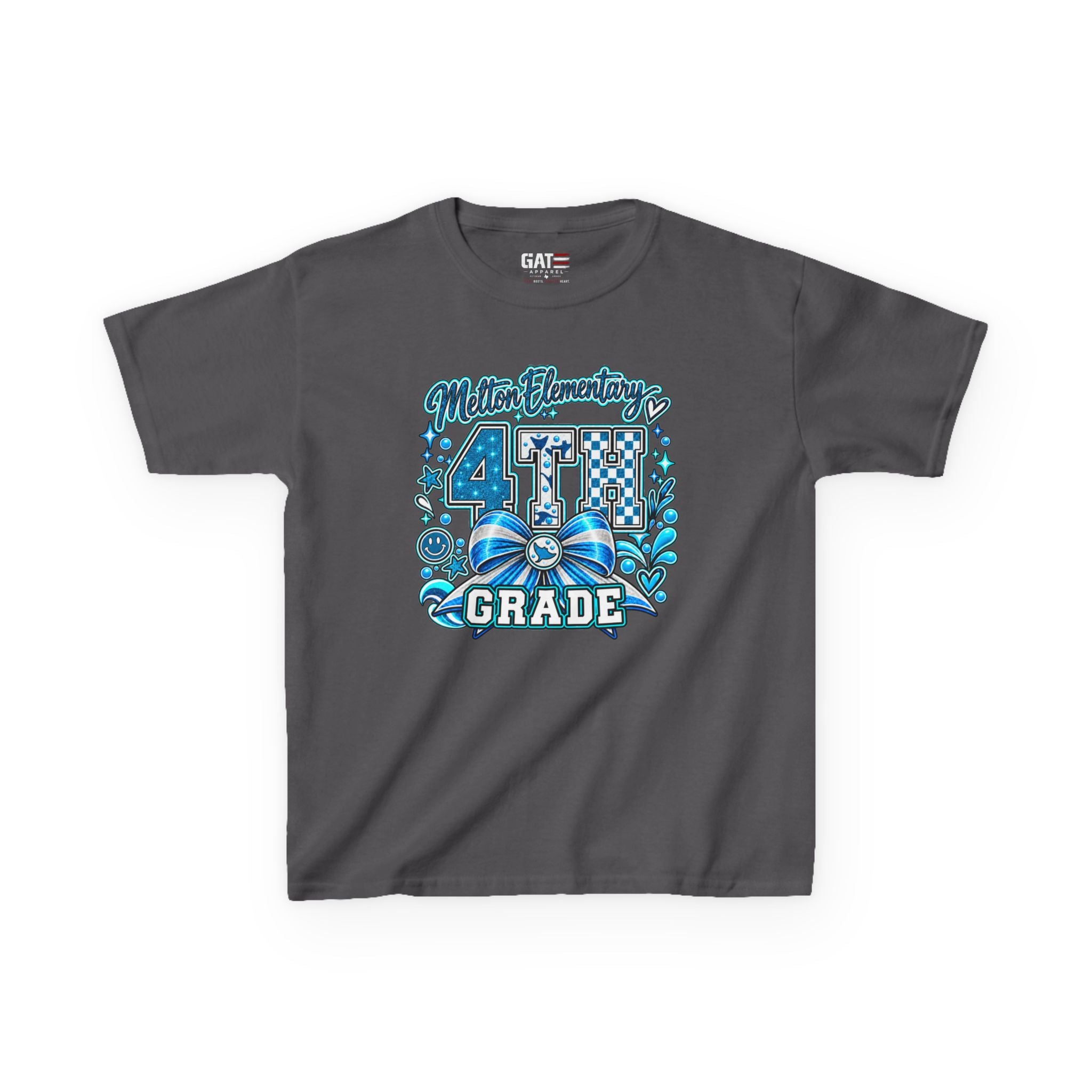 Melton 4th Grade Kids T‑Shirt — Ribbon Design