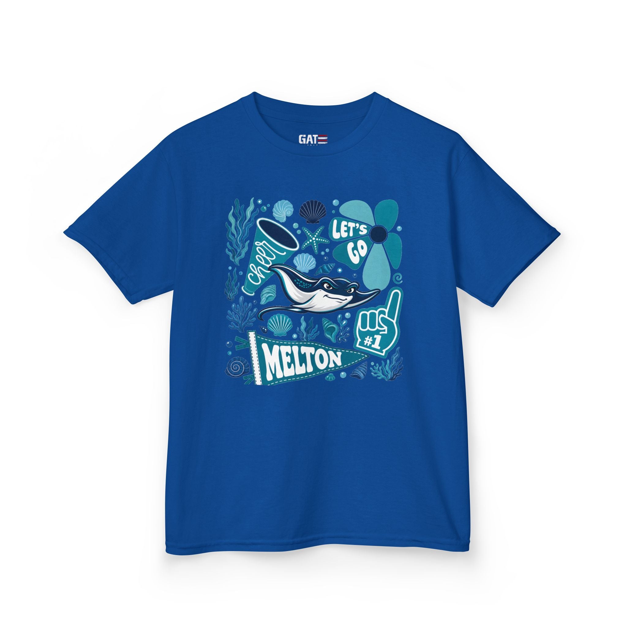 Melton Kids Tee — Blue Ocean Surf Graphic "Melton"