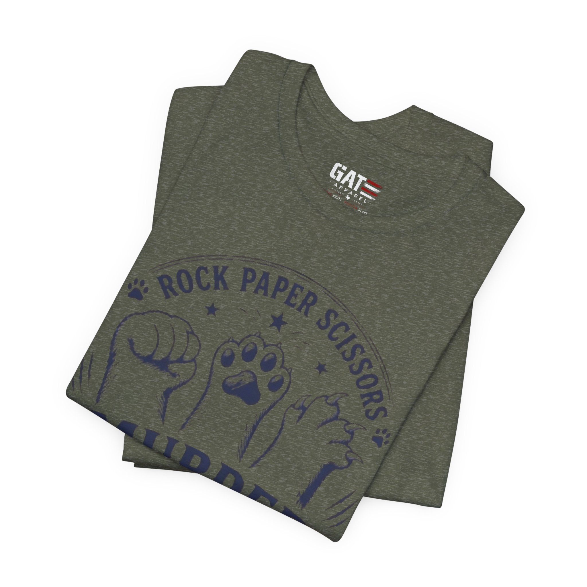 Rock Paper Scissors Murder Mittens Shirt, Funny Cat Lover Tee, Cat Paw Graphic T-Shirt, Cute Cat Mom Gift, Murder Mittens