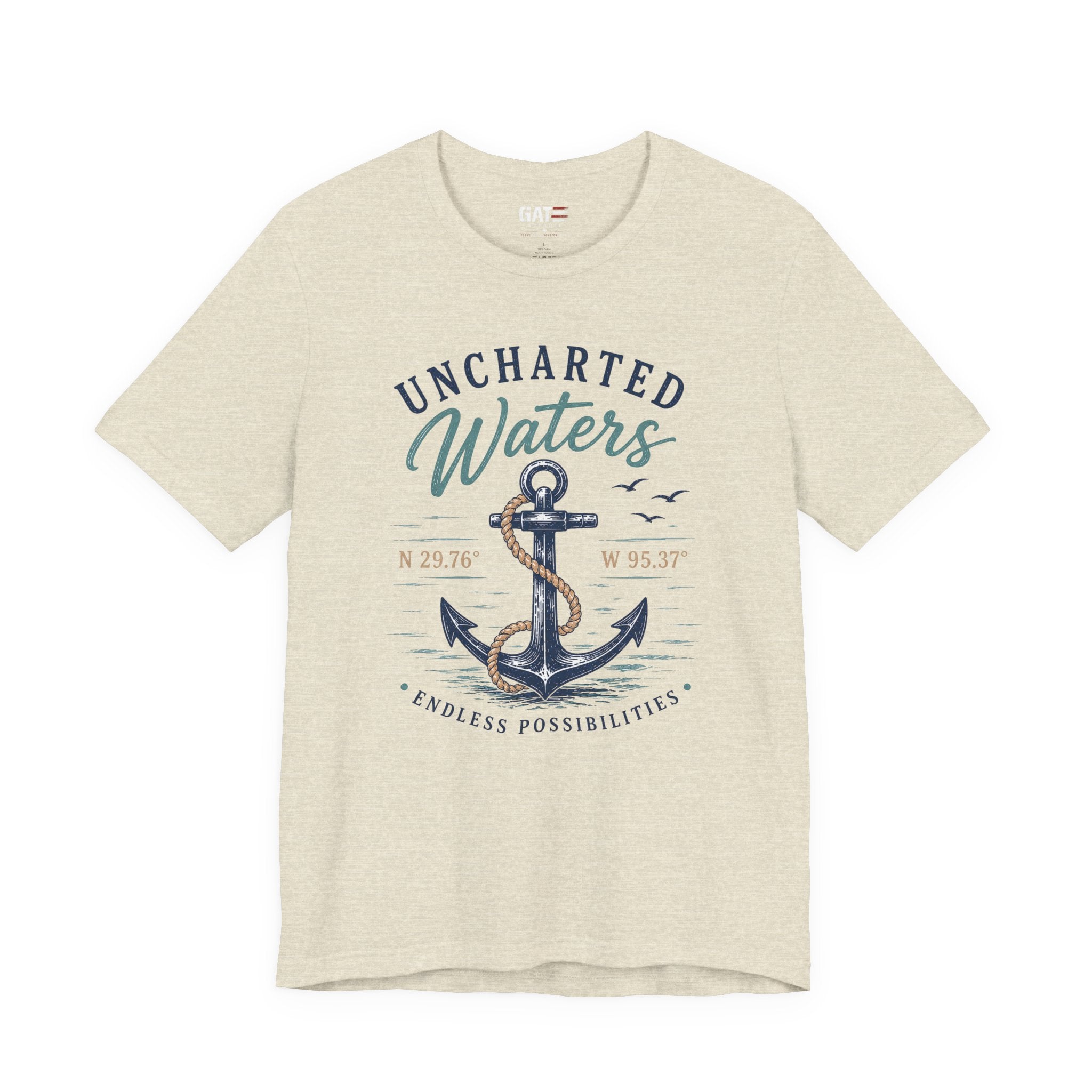 Uncharted Waters Anchor Tee — Nautical Adventure Graphic T-Shirt