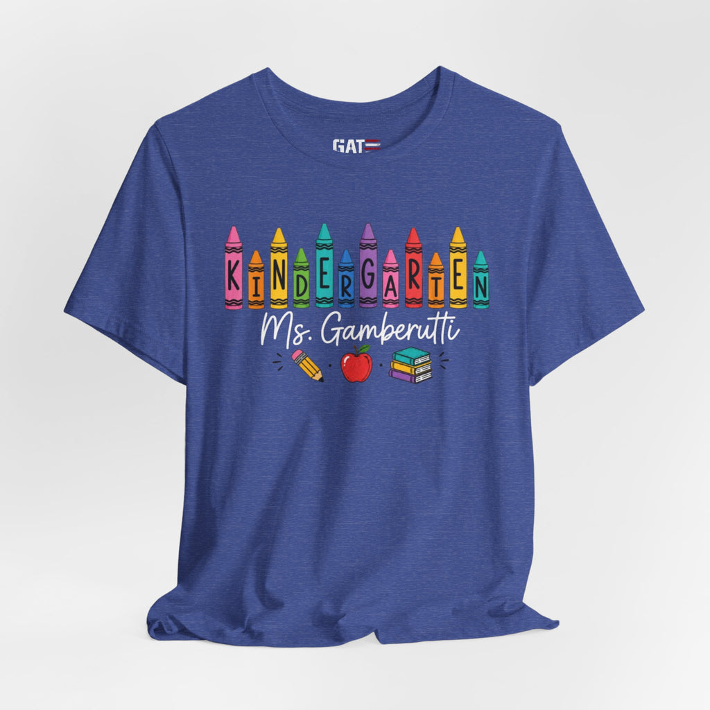 Customize Grade Level and Name Teacher Crayon Shirt