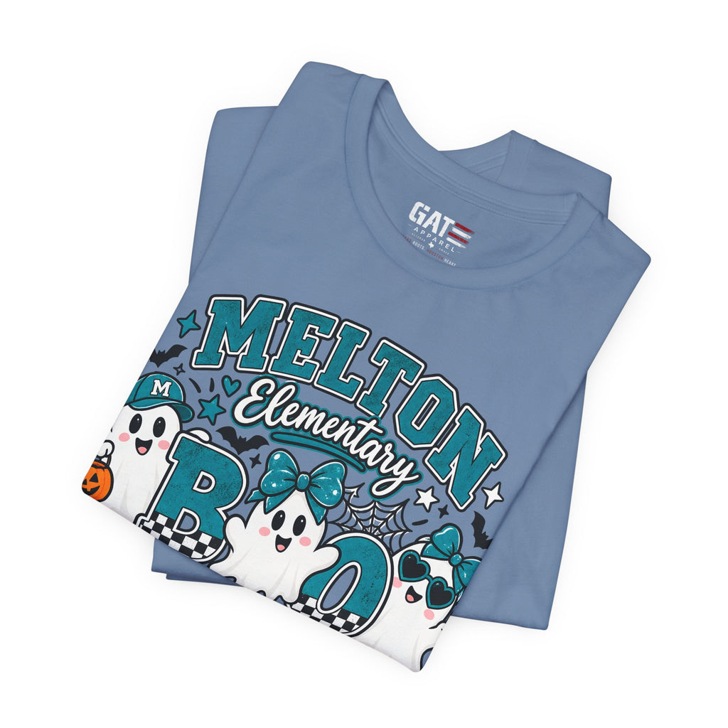Melton Elementary Boo Crew T-Shirt — Cute Halloween Ghost School Tee