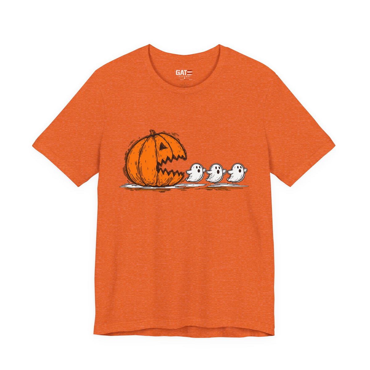 Ghost Chase Halloween Pumpkin T-Shirt