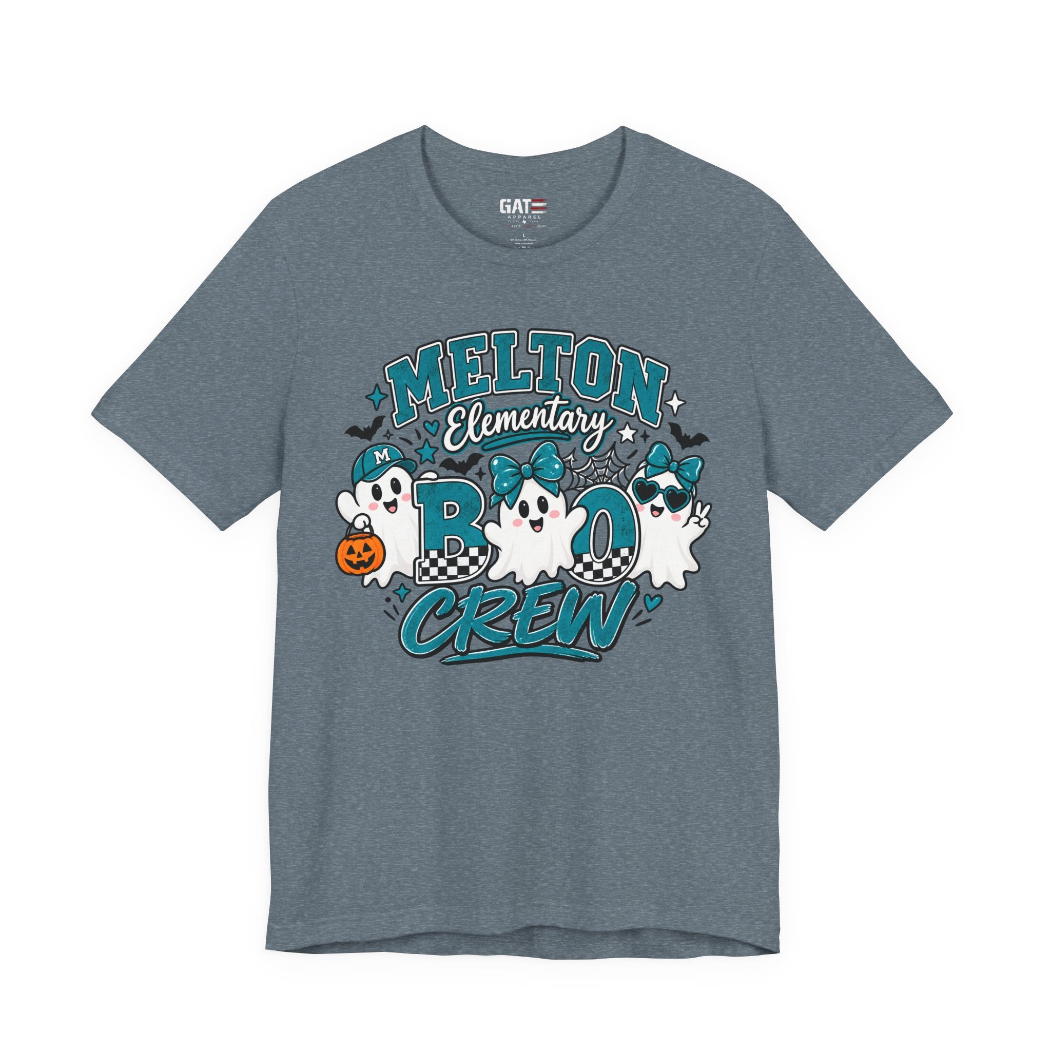 Melton Elementary Boo Crew T-Shirt — Cute Halloween Ghost School Tee
