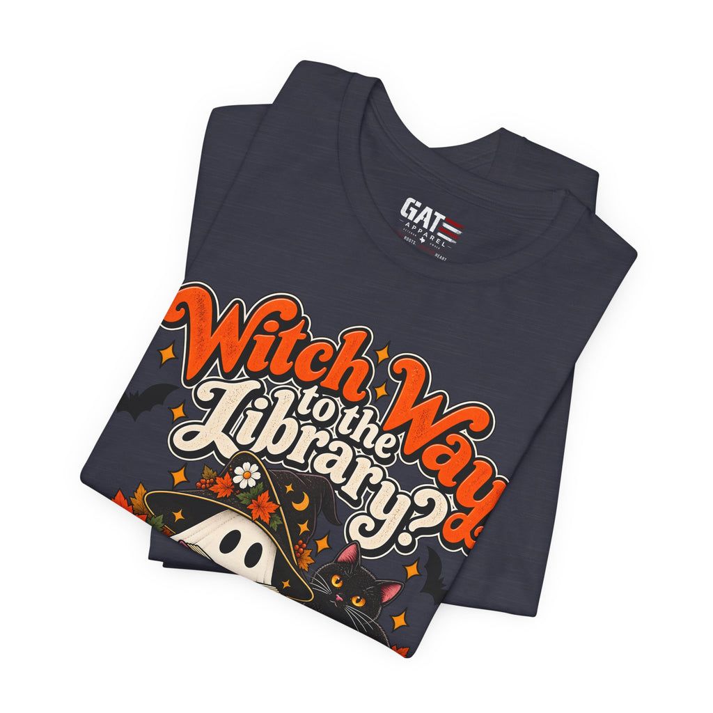 Witch Way to the Library Halloween Shirt | Book Lover Tee