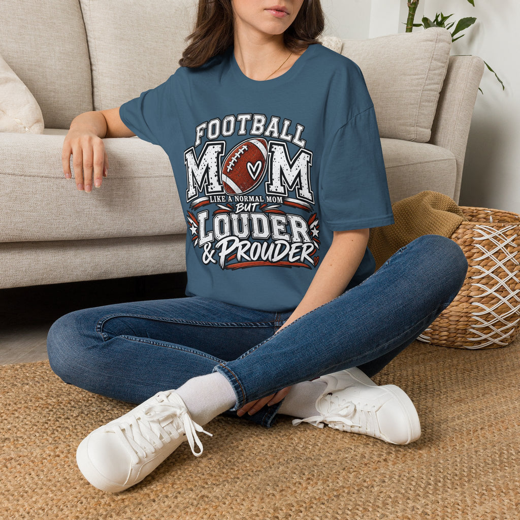 Football Mom Gildan Soft Style T-Shirt — Loud & Proud Vintage Football Mom Tee