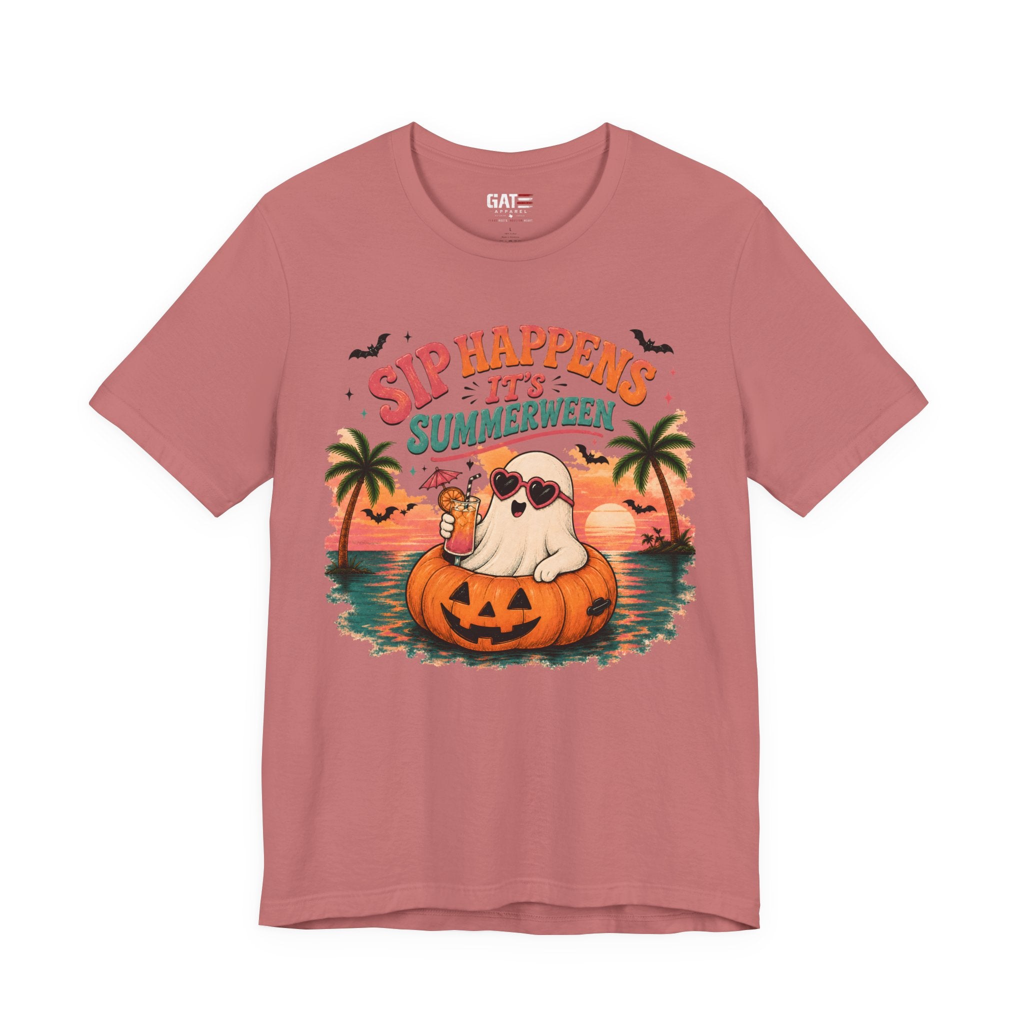 Summerween Shirt, Spooky Beach Shirt, Ghost Beach Tee, Halloween Beach Shirt, Coastal Halloween Tee, Tropical Ghost Shirt