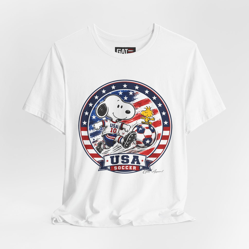 USA Soccer Snoopy Shirt  Patriotic USA Soccer Tee American Flag Design, World Cup, Soccer Fan