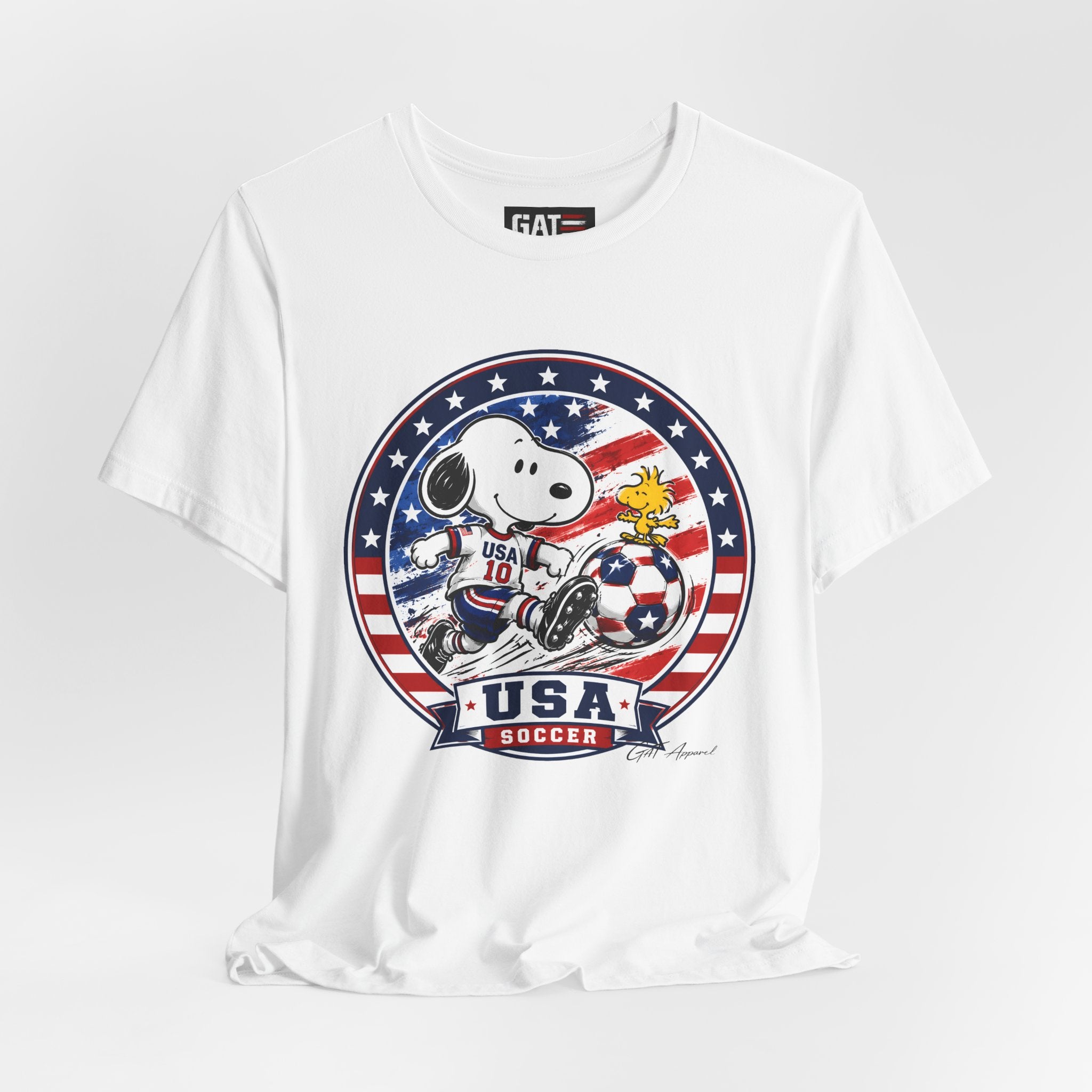 USA Soccer Snoopy Shirt  Patriotic USA Soccer Tee American Flag Design, World Cup, Soccer Fan