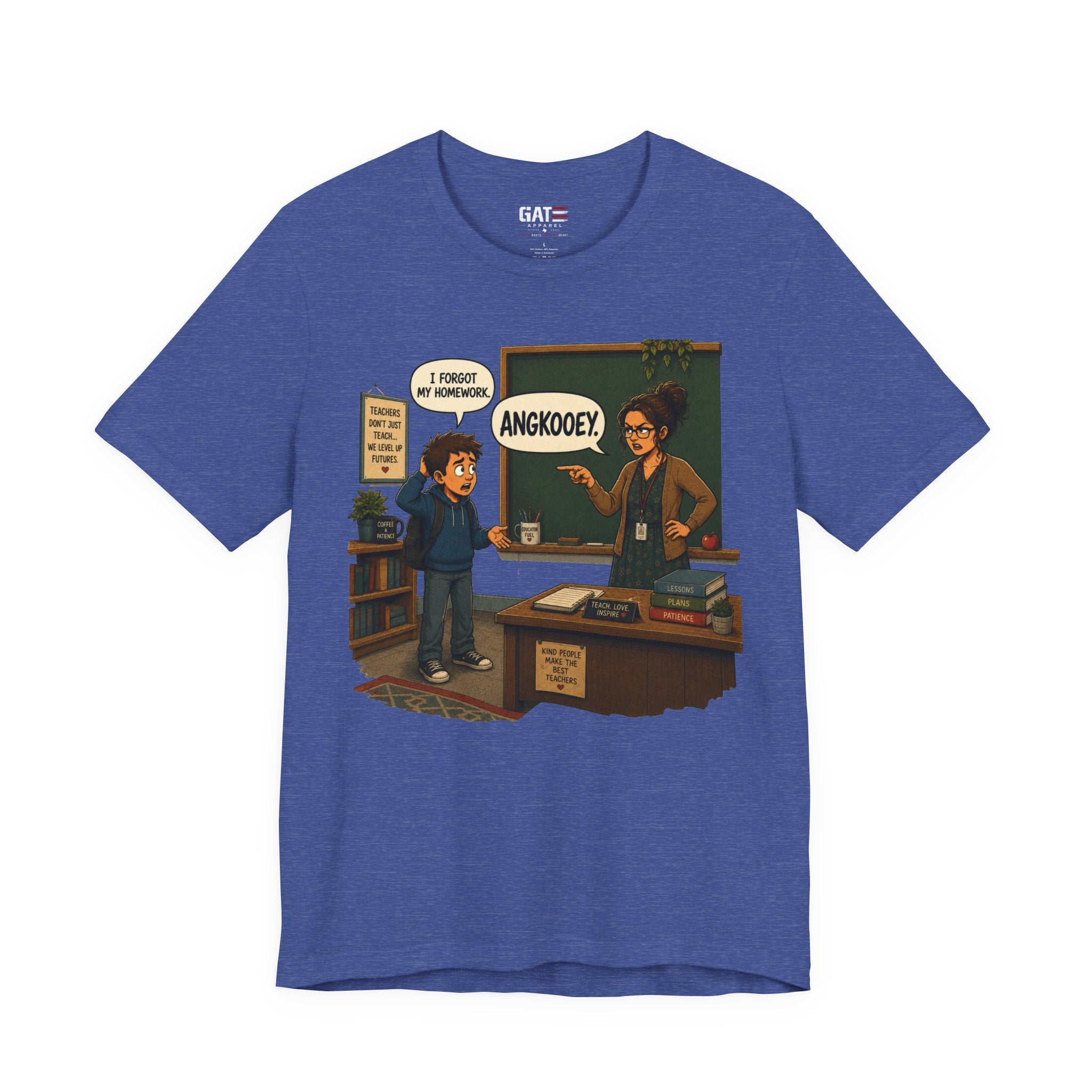 From|FromVille|Angkooey|Funny Horror Comedy Tee| Forgot Homework