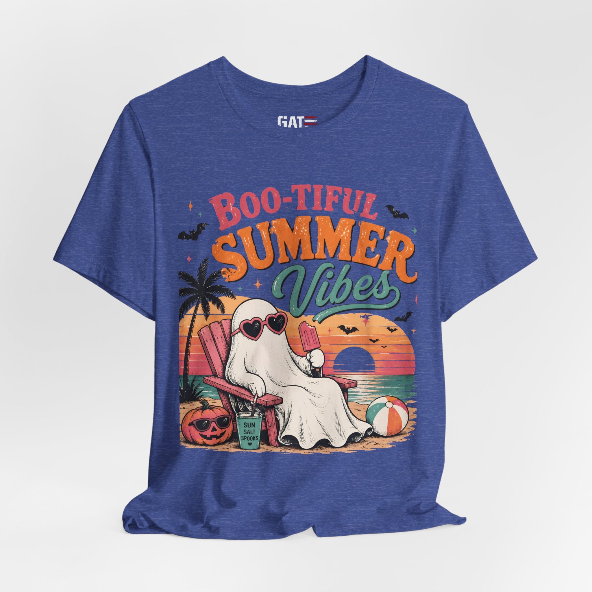 Summerween Shirt, Spooky Beach Shirt, Ghost Beach Tee, Halloween Beach Shirt, Coastal Halloween Tee, Tropical Ghost Shirt
