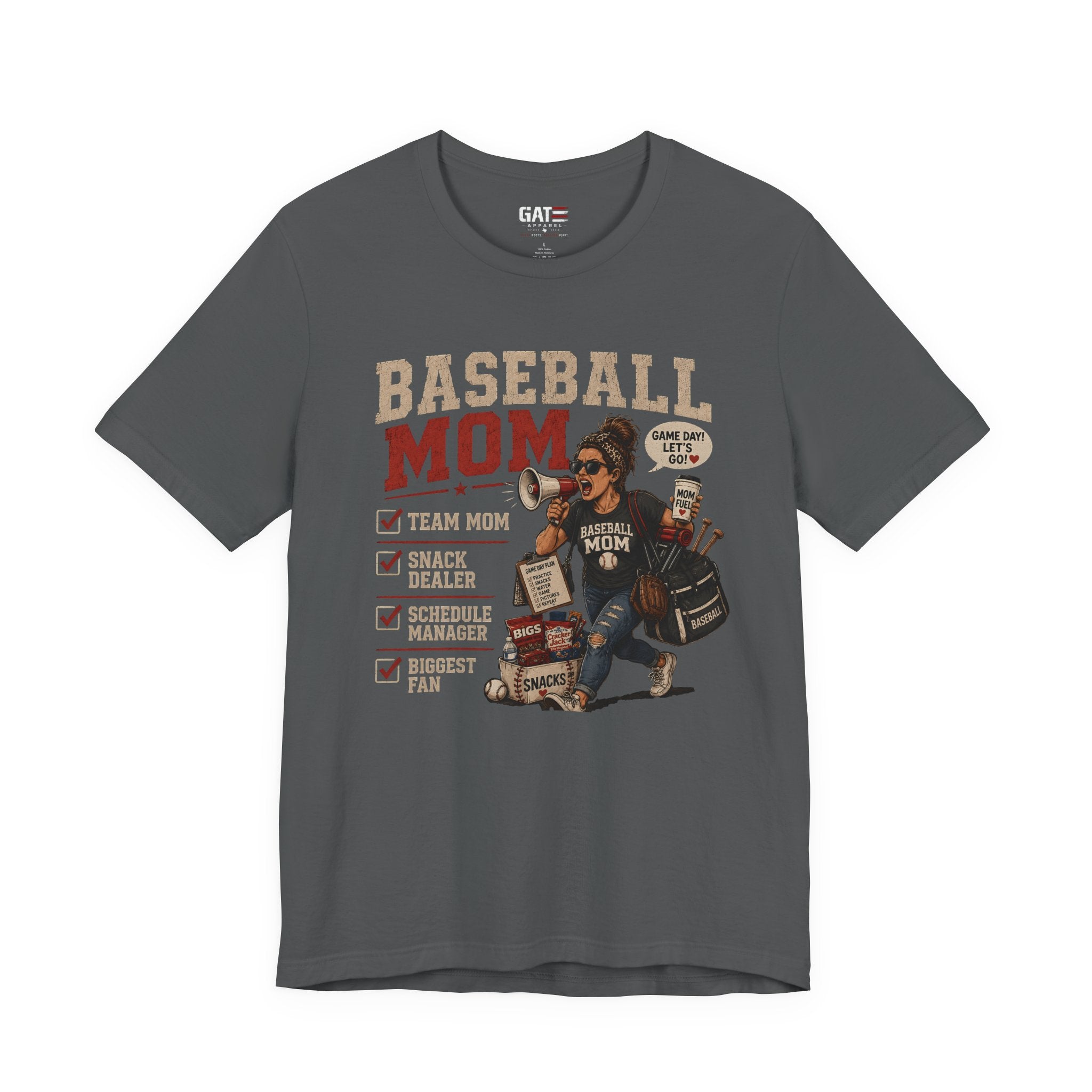 Baseball Mom Shirt, Baseball Mom Gift, Team Mom Shirt, Sports Mom Tee, Game Day Mom Shirt, Baseball Mama Shirt, Snack Dealer, Biggest Fan