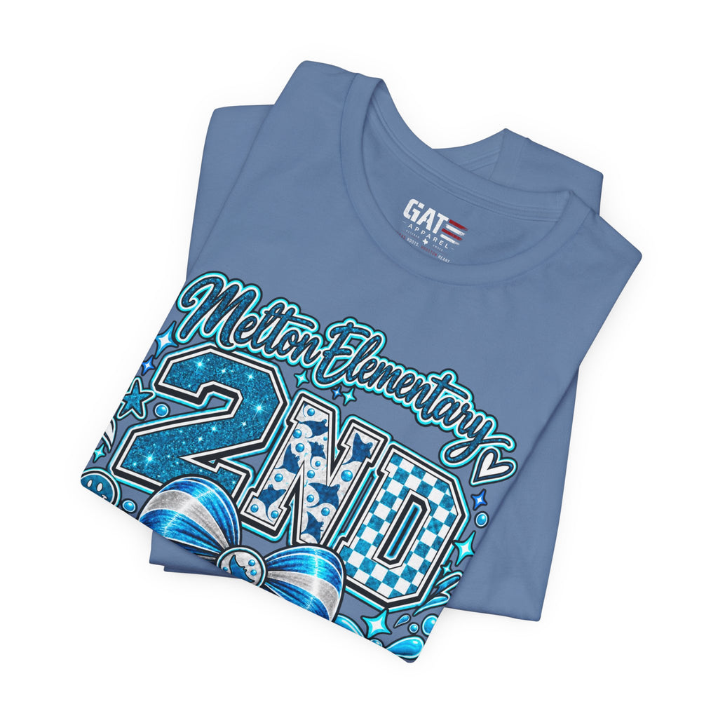 Melton 2nd Grade School T‑Shirt — Bow Design