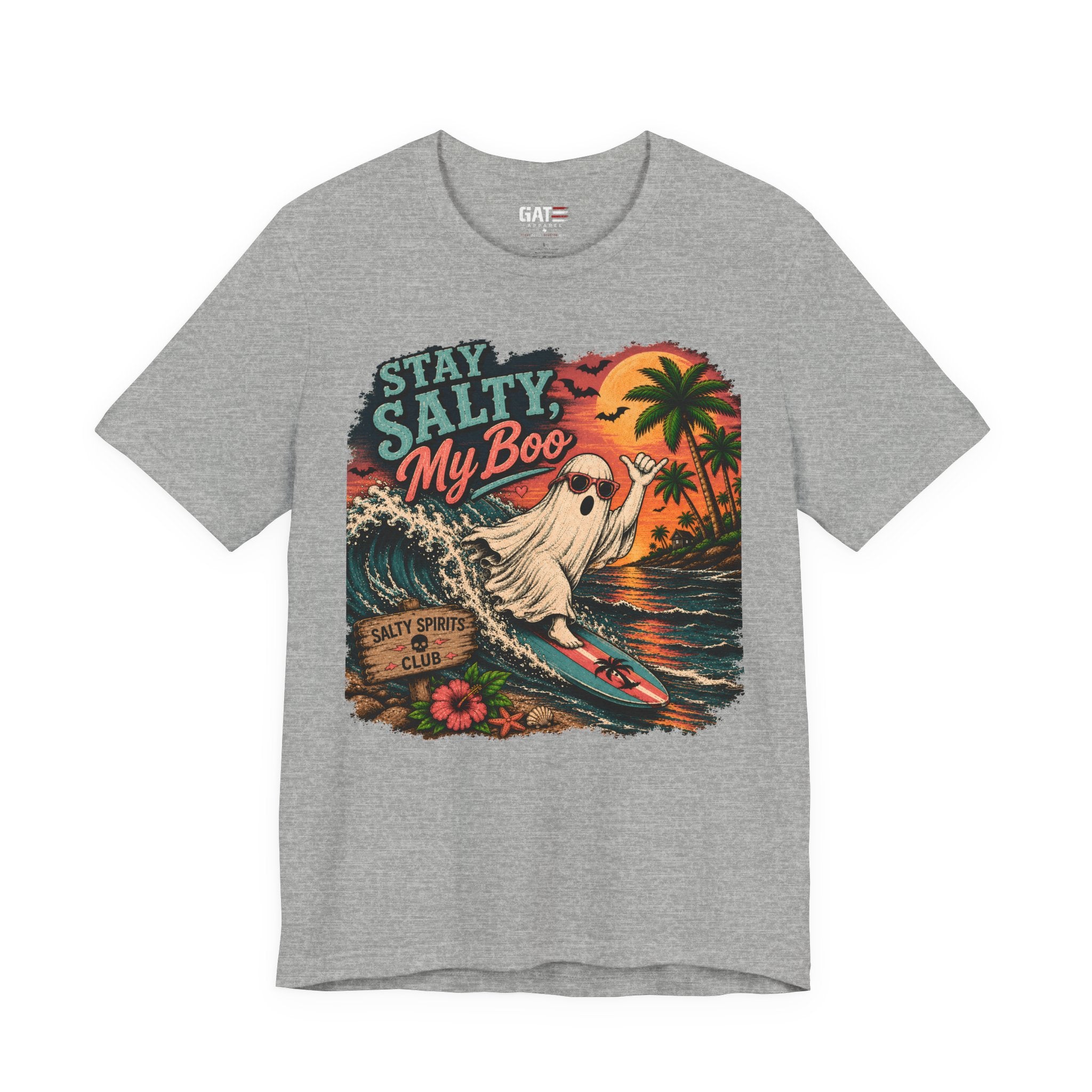 Summerween Shirt, Spooky Beach Shirt, Ghost Beach Tee, Halloween Beach Shirt, Coastal Halloween Tee, Tropical Ghost Shirt