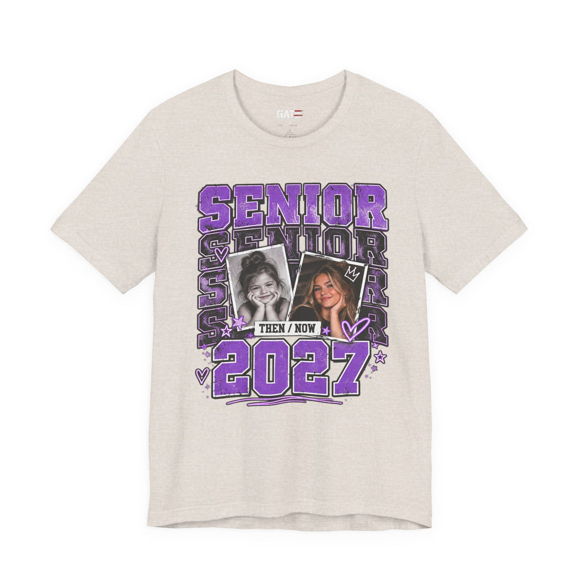Senior 2027 Then & Now Yearbook Photo Shirt