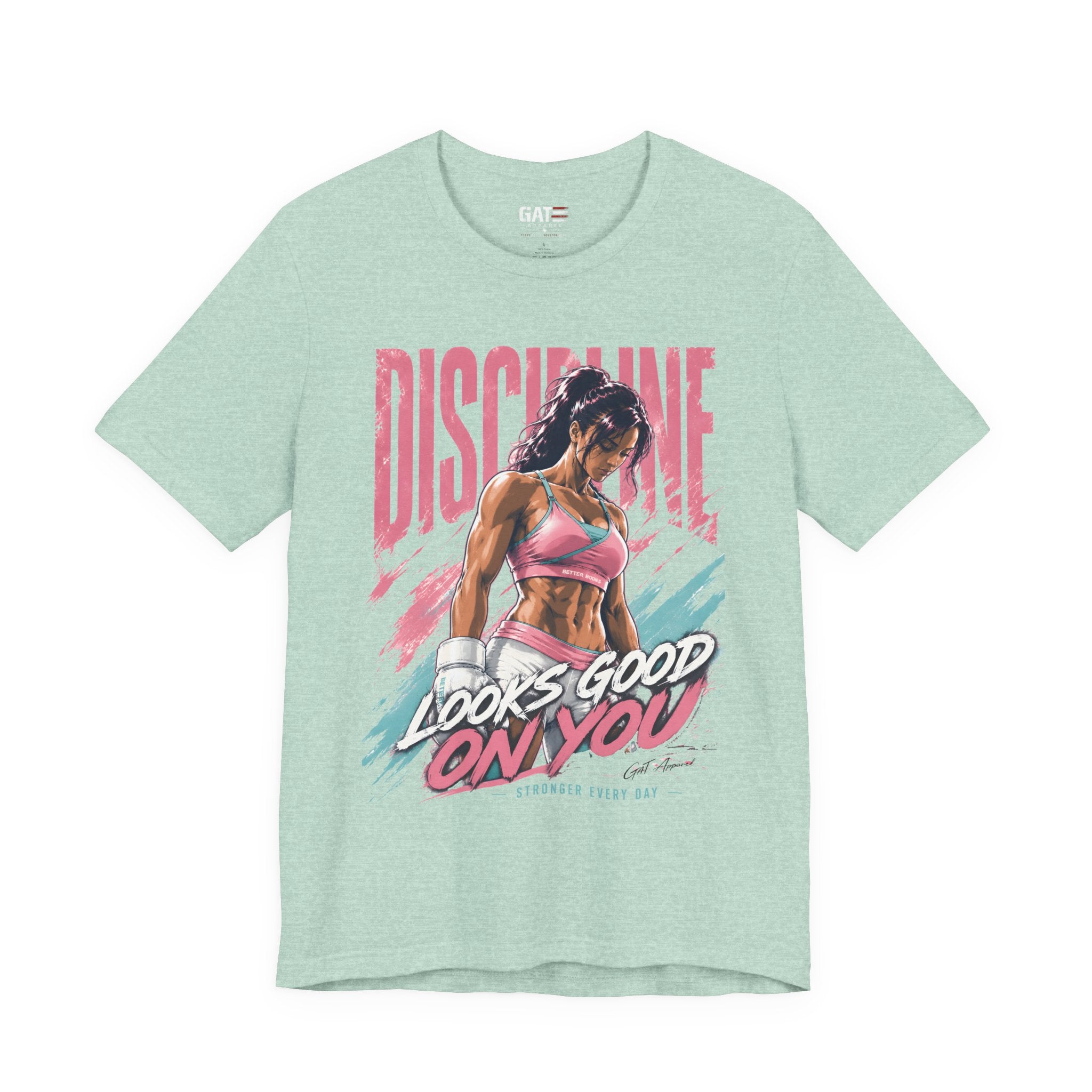 Discipline Looks Good On You Shirt, Women's Gym Shirt, Motivational Workout Tee, Fitness Graphic T Shirt, Cute Gym Apparel, Weightlifting