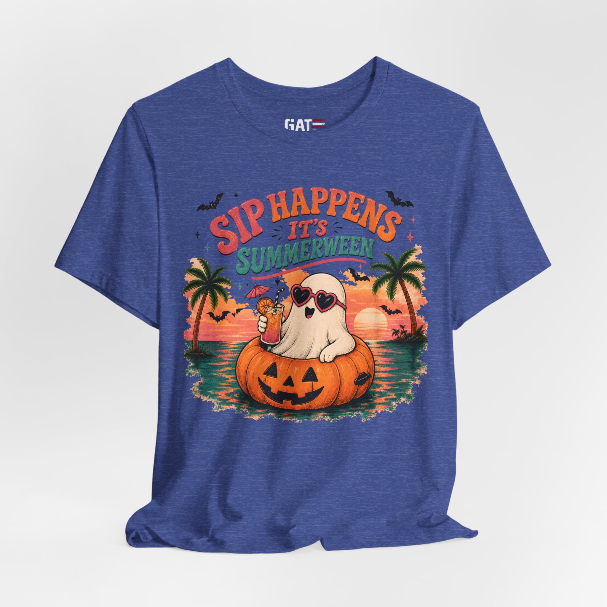 Summerween Shirt, Spooky Beach Shirt, Ghost Beach Tee, Halloween Beach Shirt, Coastal Halloween Tee, Tropical Ghost Shirt