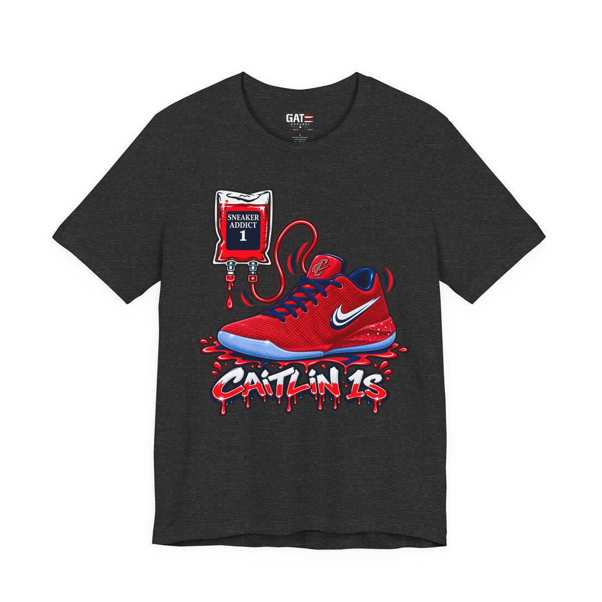 Caitlin Clark Caitlin 1s Addict Red Sneaker Shirt