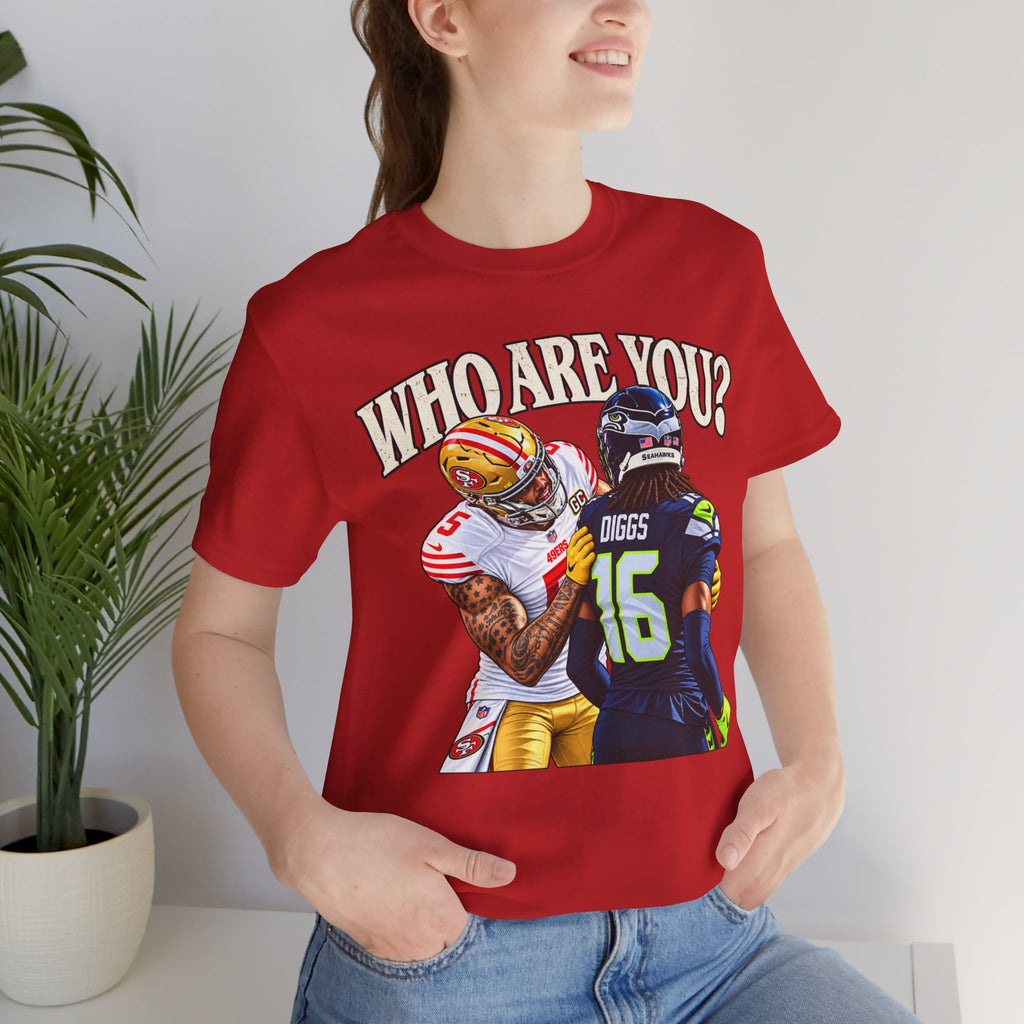 San Francisco 49ers Mike Evans Who Are You? Football T-Shirt
