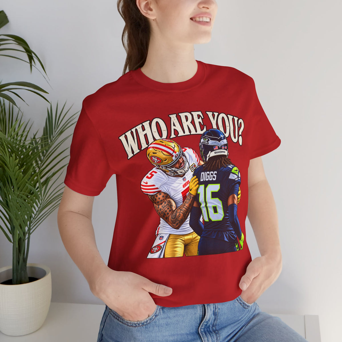 San Francisco 49ers Mike Evans Who Are You? Football T-Shirt