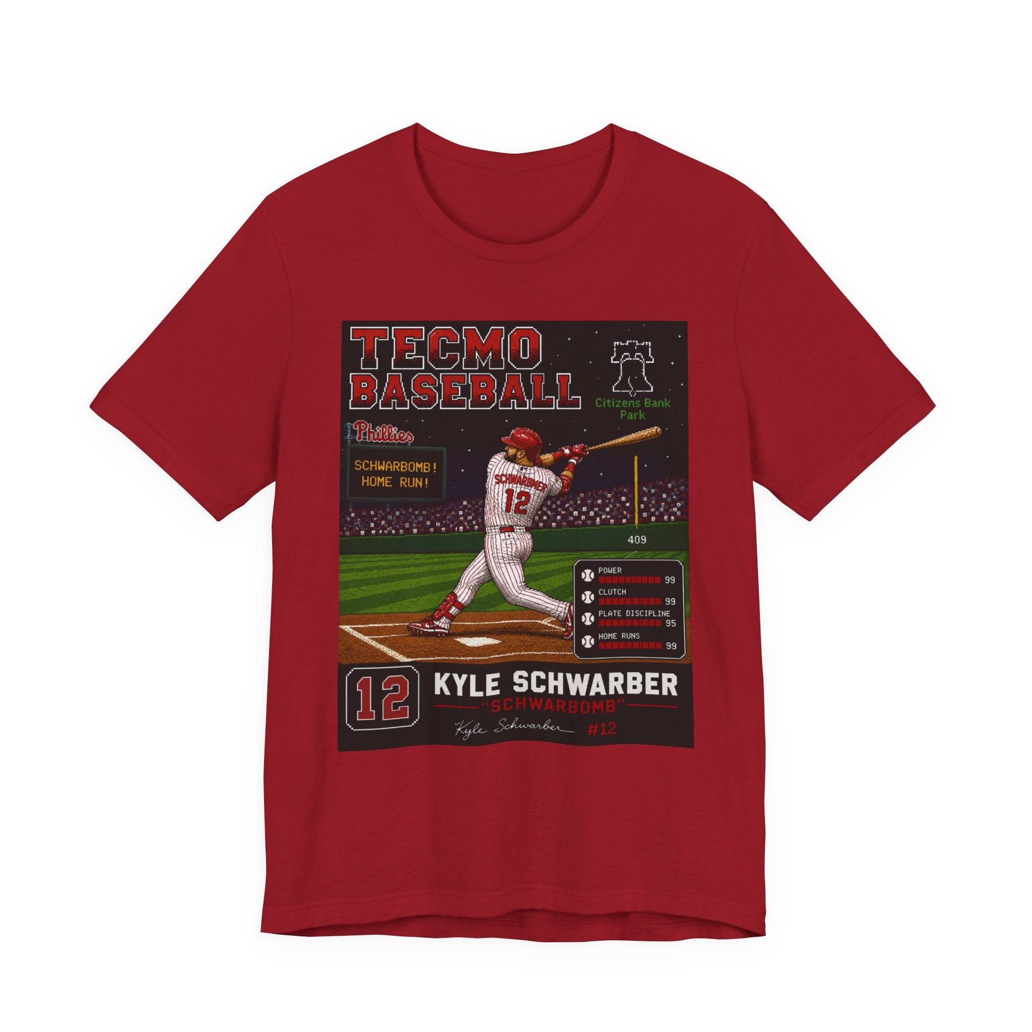 Custom Tecmo Baseball Shirt Personalized Player Tee Retro 8 Bit Baseball Shirt Vintage Video Game Style Gift