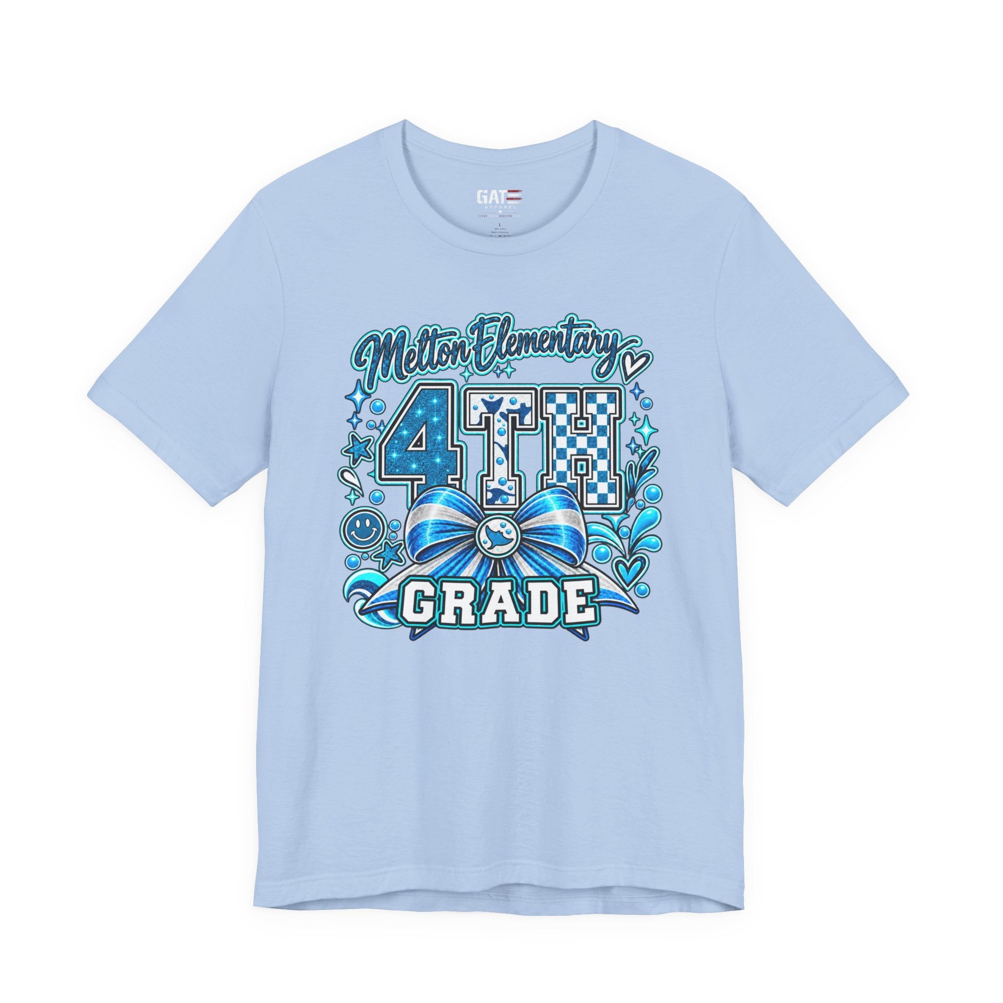 Melton 4th Grade School T‑Shirt — Bow Design