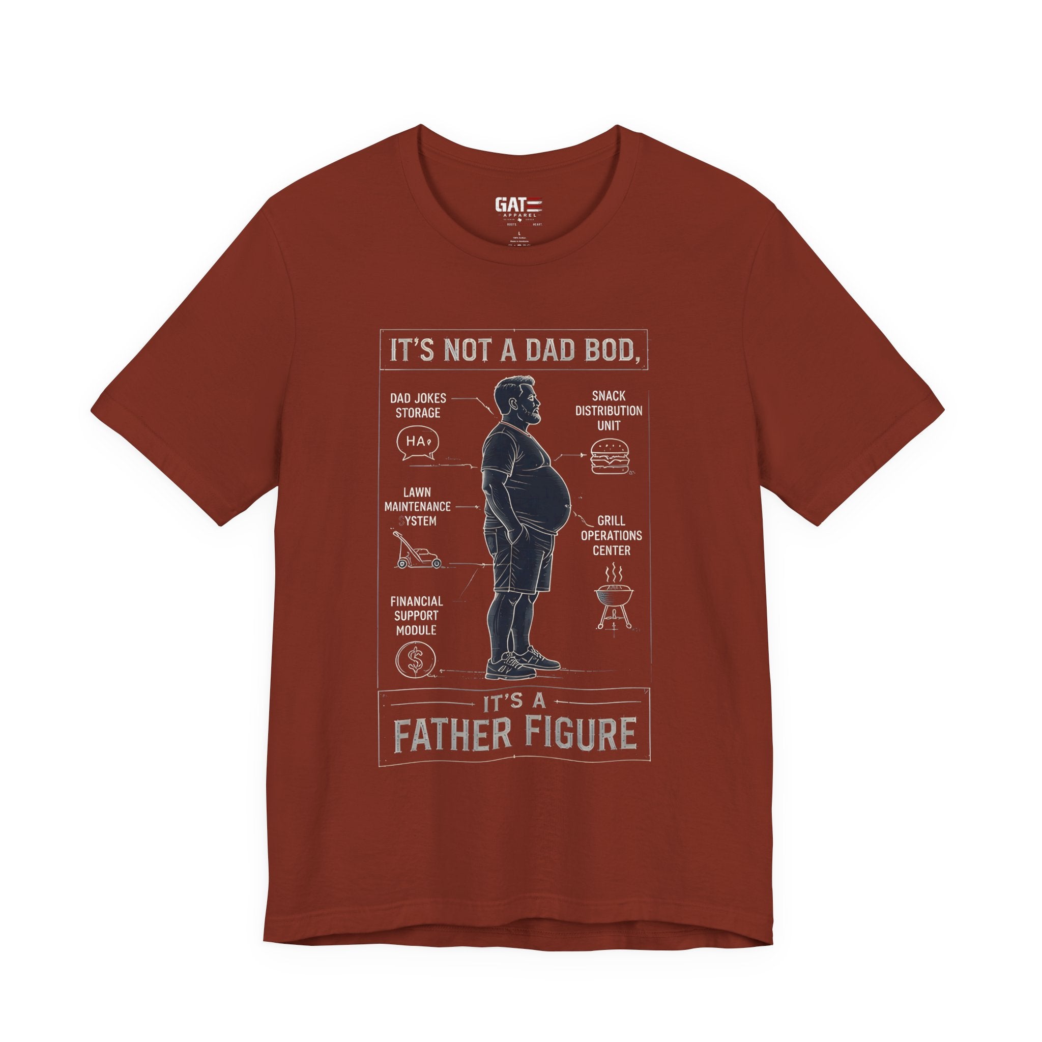It's Not a Dad Bod It's a Father Figure Shirt | Funny Dad Shirt | Blueprint Dad Bod Tee | Father's Day Gift for Dad | Grill Master Dad Tee