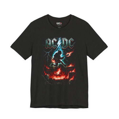 AC/DC Lightning Guitar Tee — Vintage Rock Band Graphic T-Shirt