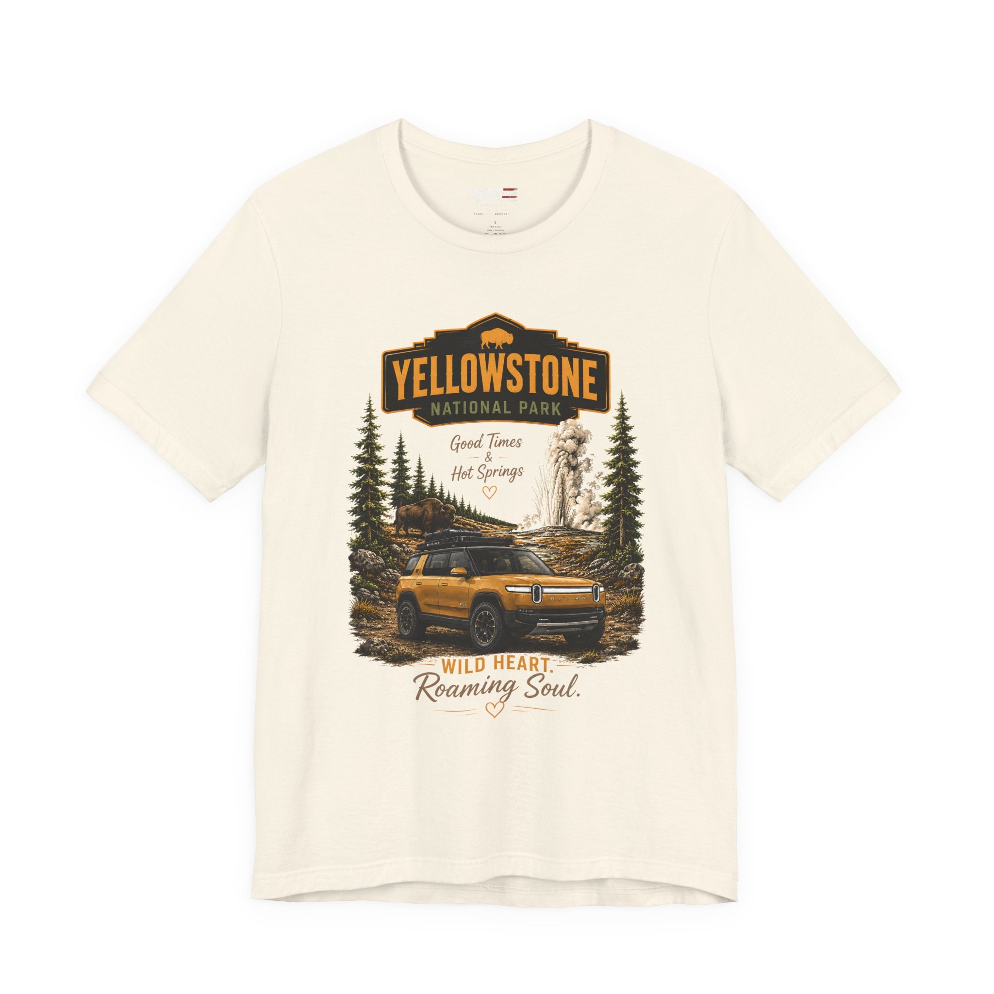 Yellowstone National Park Tee — "Wild Heart Roaming Soul" Adventure T‑Shirt