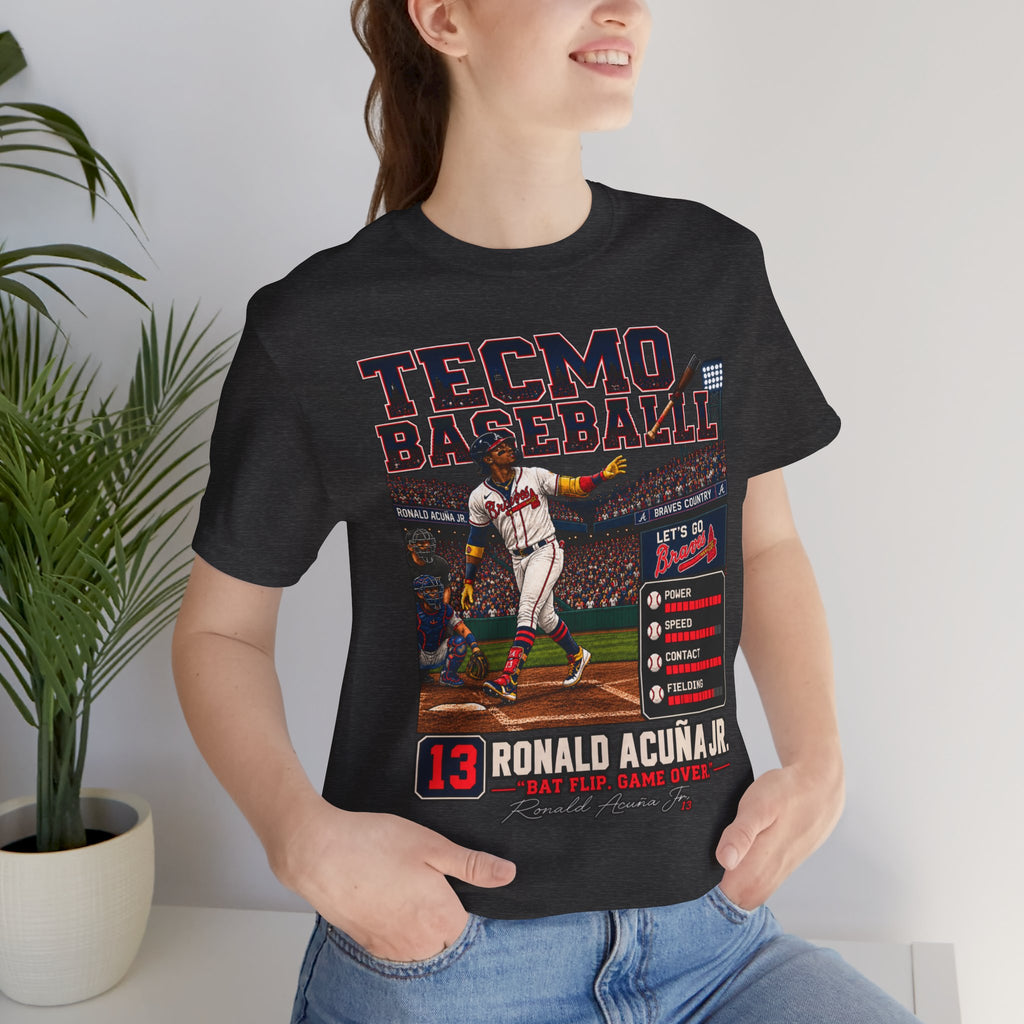 Ronald Acuña Jr. Tee Atlanta Braves — Retro Arcade Baseball T-Shirt