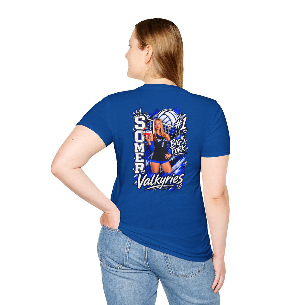 Volleyball Mom Senior Player Photo Tee — Custom Photo Team Name and Number