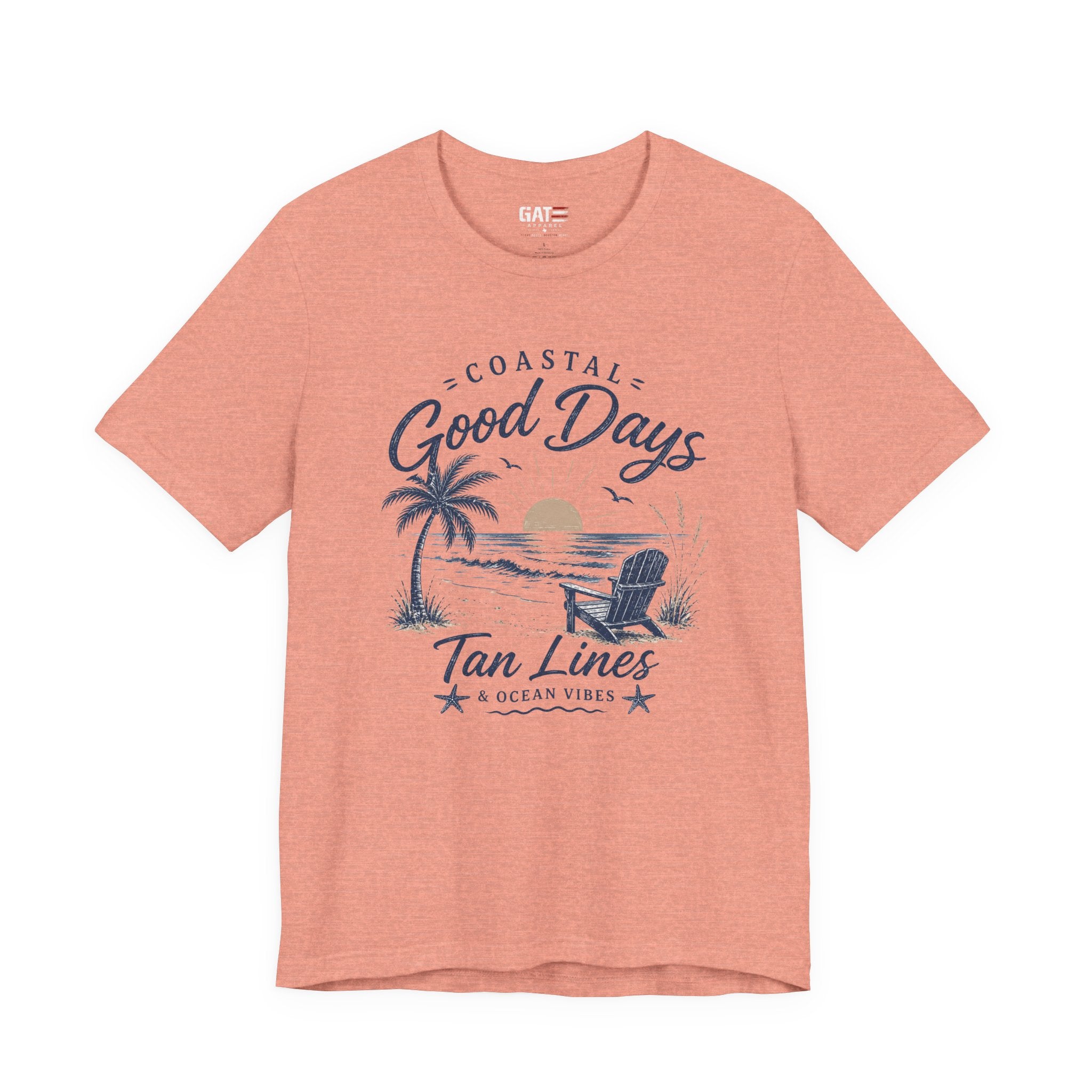 Coastal Good Days Tee — 'Tan Lines' Beach Sunset T-Shirt